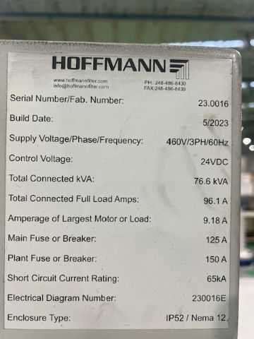 2023 HOFFMANN COOLANT SYSTEM - COOLING EQUIPMENT