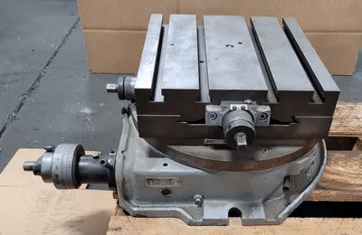 TROYKE DMT-15 CROSS-SLIDE ROTARY TABLE (MANUAL) - 12" X 12" TABLE SIZE - MACHINE TOOLING
