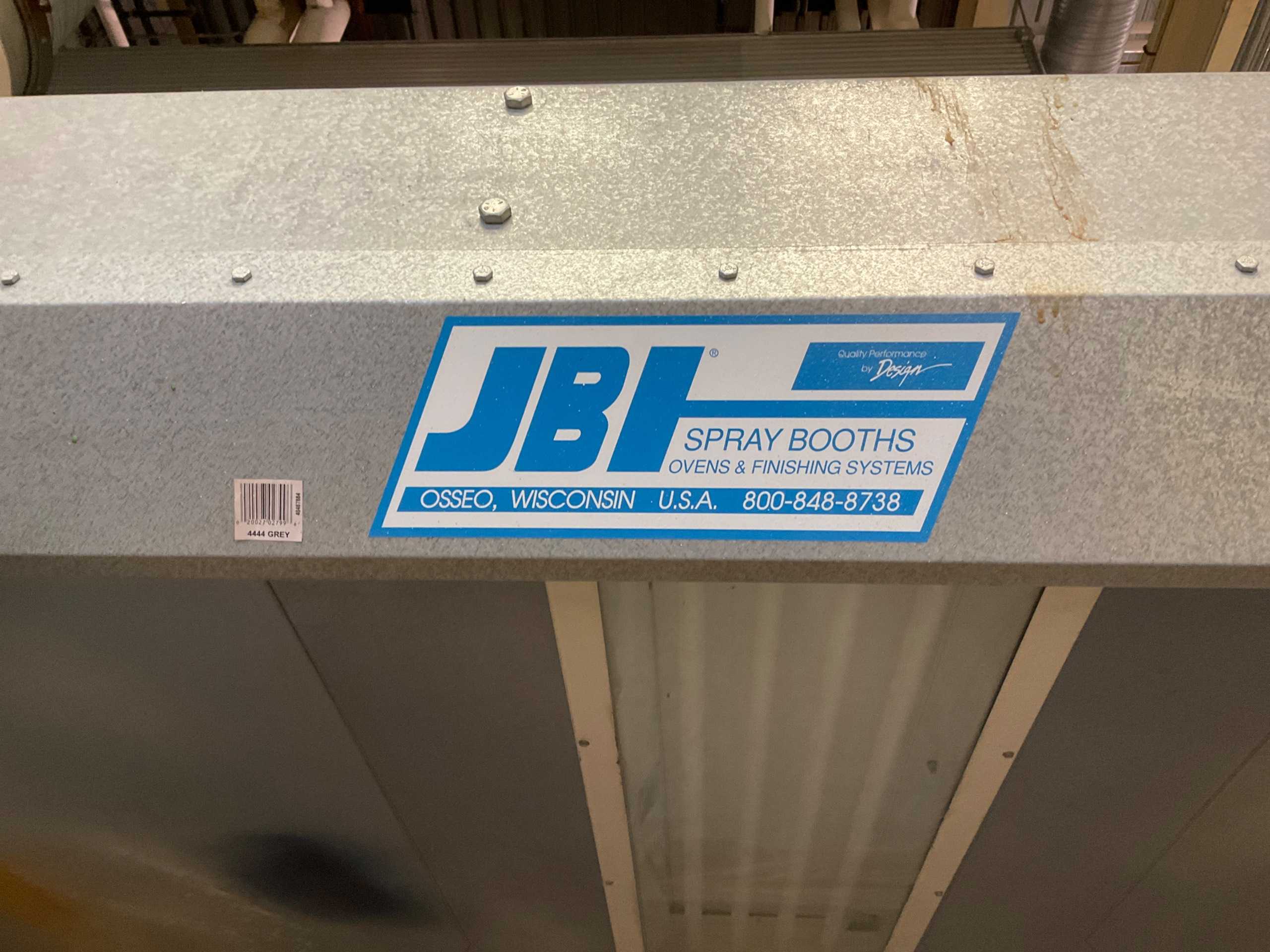 2001 JBI 1D8-168 DRY BOOTH - PLANT & FACILITY