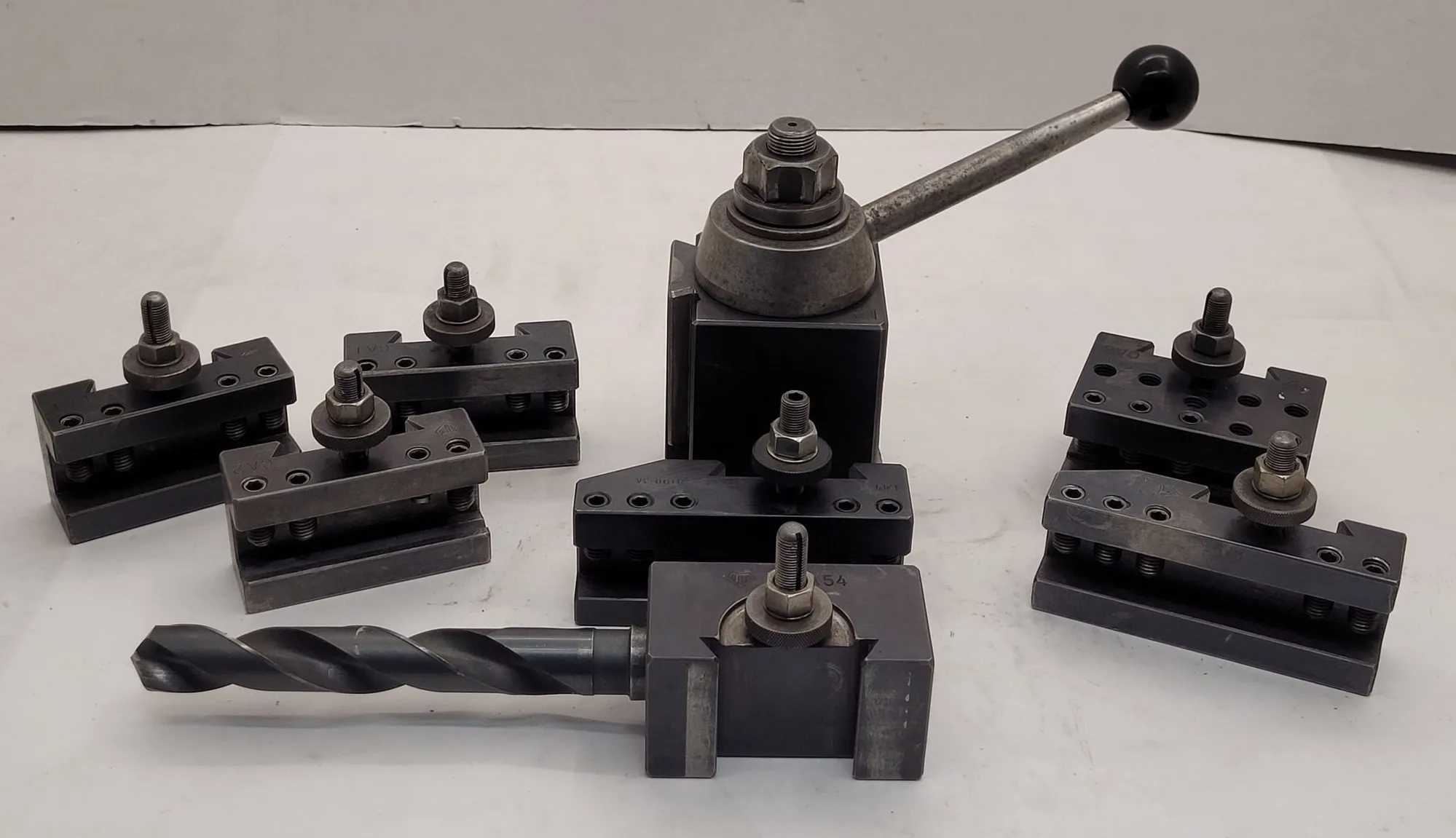 ALORIS CA QUICK CHANGE TOOL POST SET - 8 ESSENTIAL PIECES FOR PRECISION MACHINING - MACHINING TOOLING & PARTS