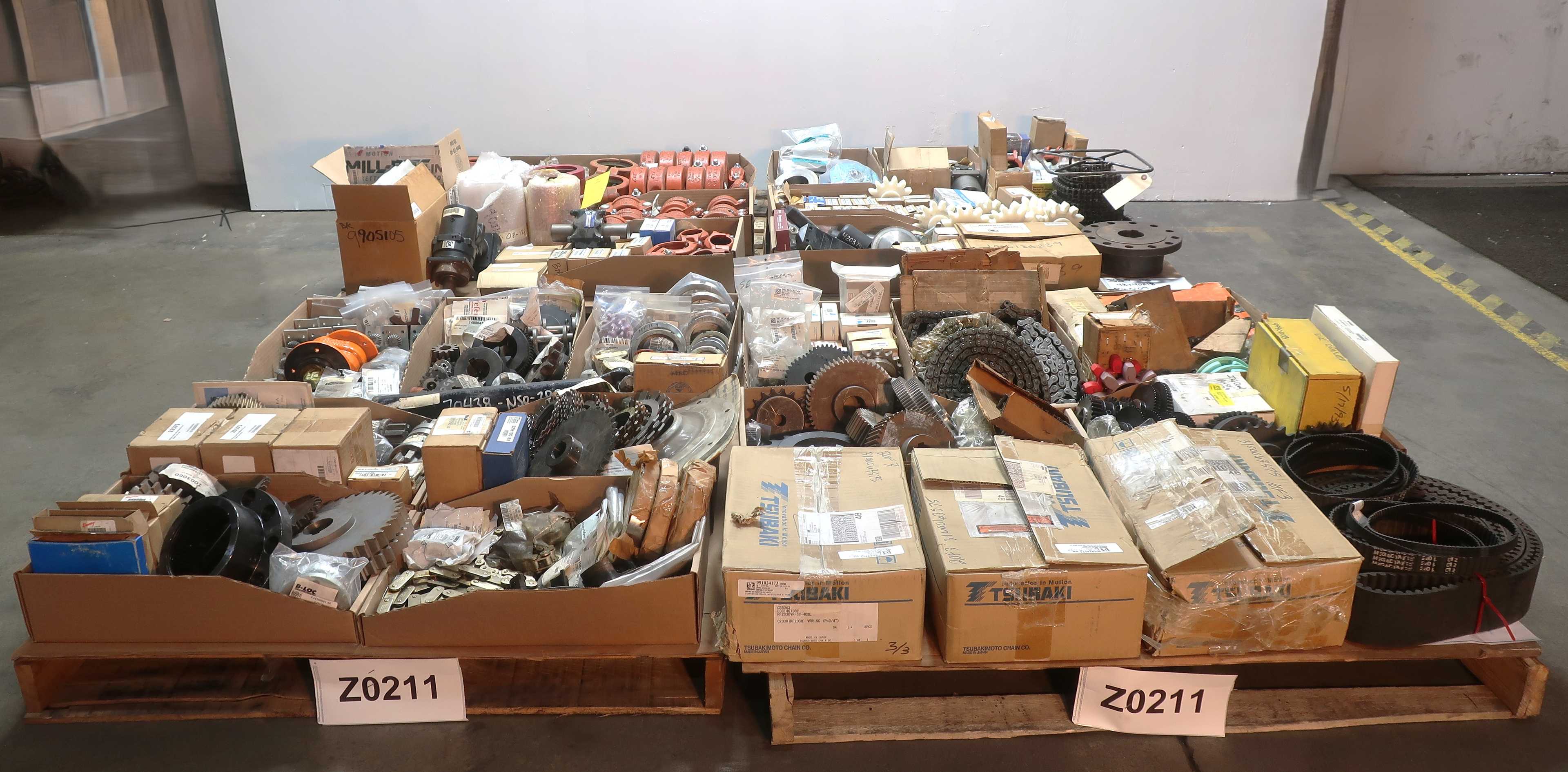 4 PALLETS OF ASSORTED POWER TRANSMISSION - POWER TRANSMISSION
