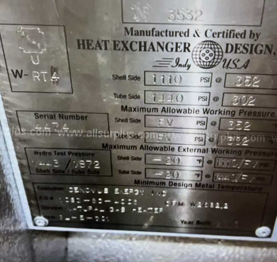 2013 2.5" 90 FT² DOUBLE PIPE EXCHANGER - HEAT EXCHANGERS
