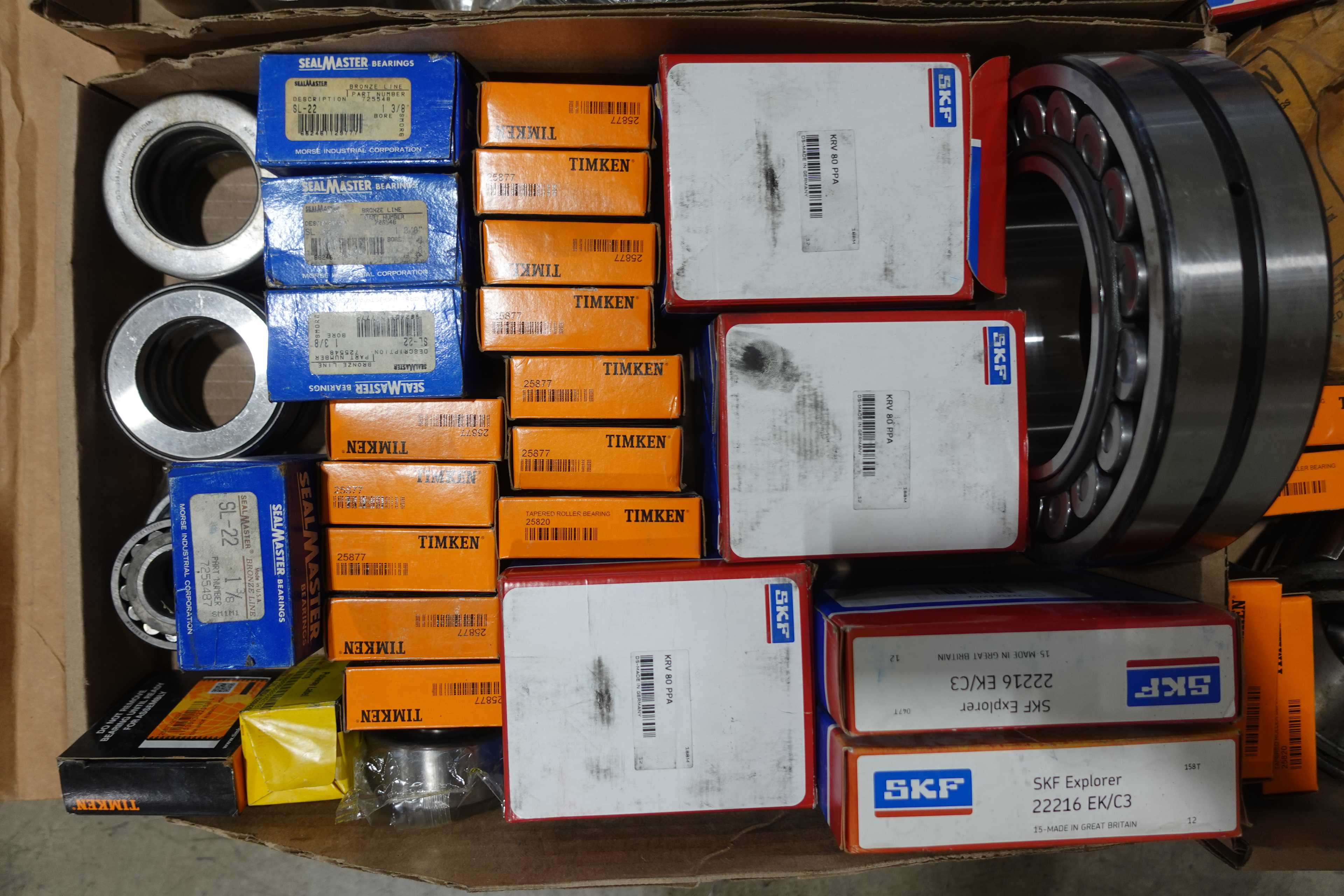 SKU 1748141 - PALLET OF ASSORTED BEARINGS, ROLLER, BALL, NEEDLE, CAM FOLLOWERS, INSERT, MOUNTED - BEARINGS