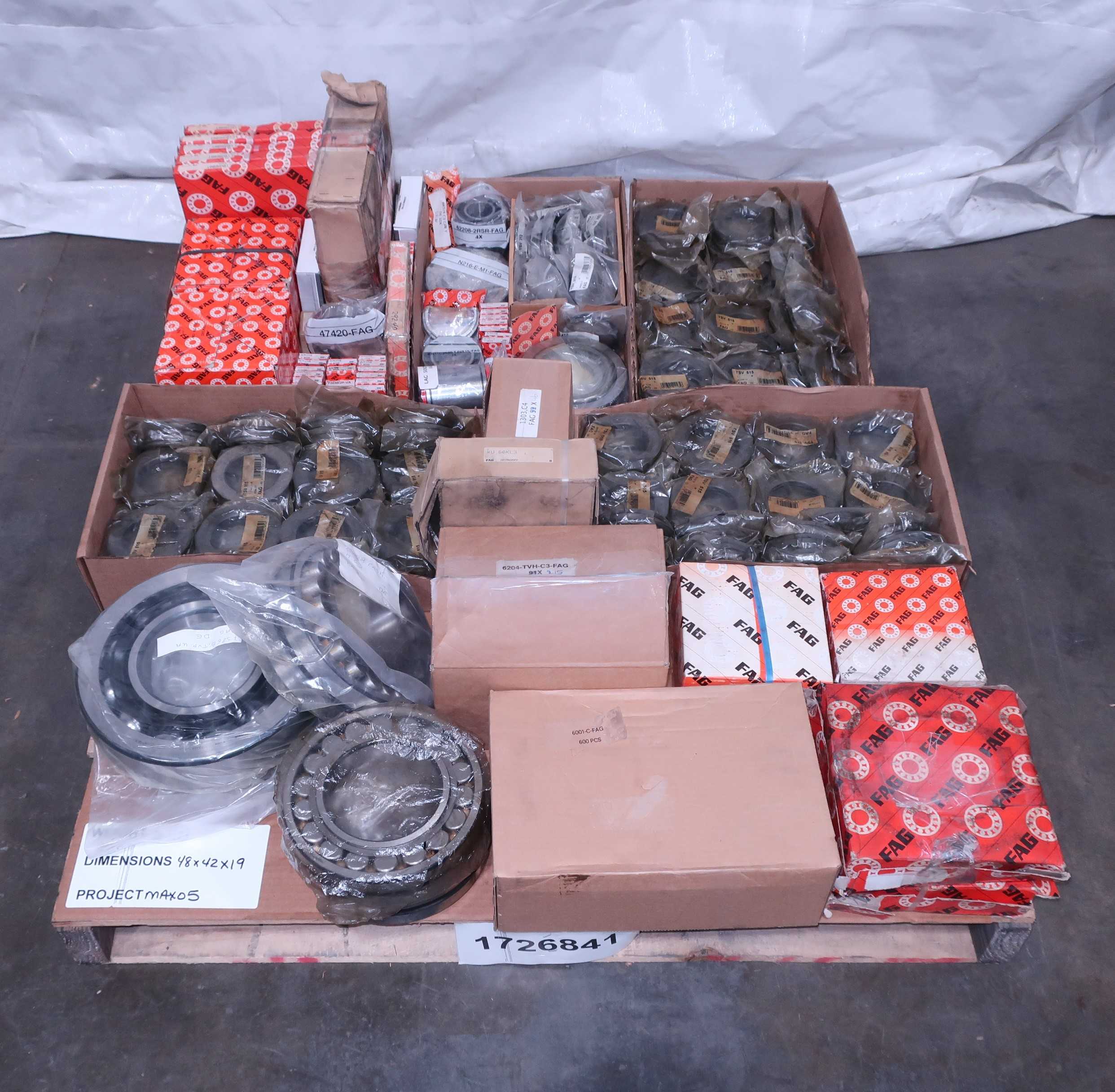 SKU 1726841 - PALLET OF ASSORTED FAG BEARINGS AND PARTS - BEARINGS