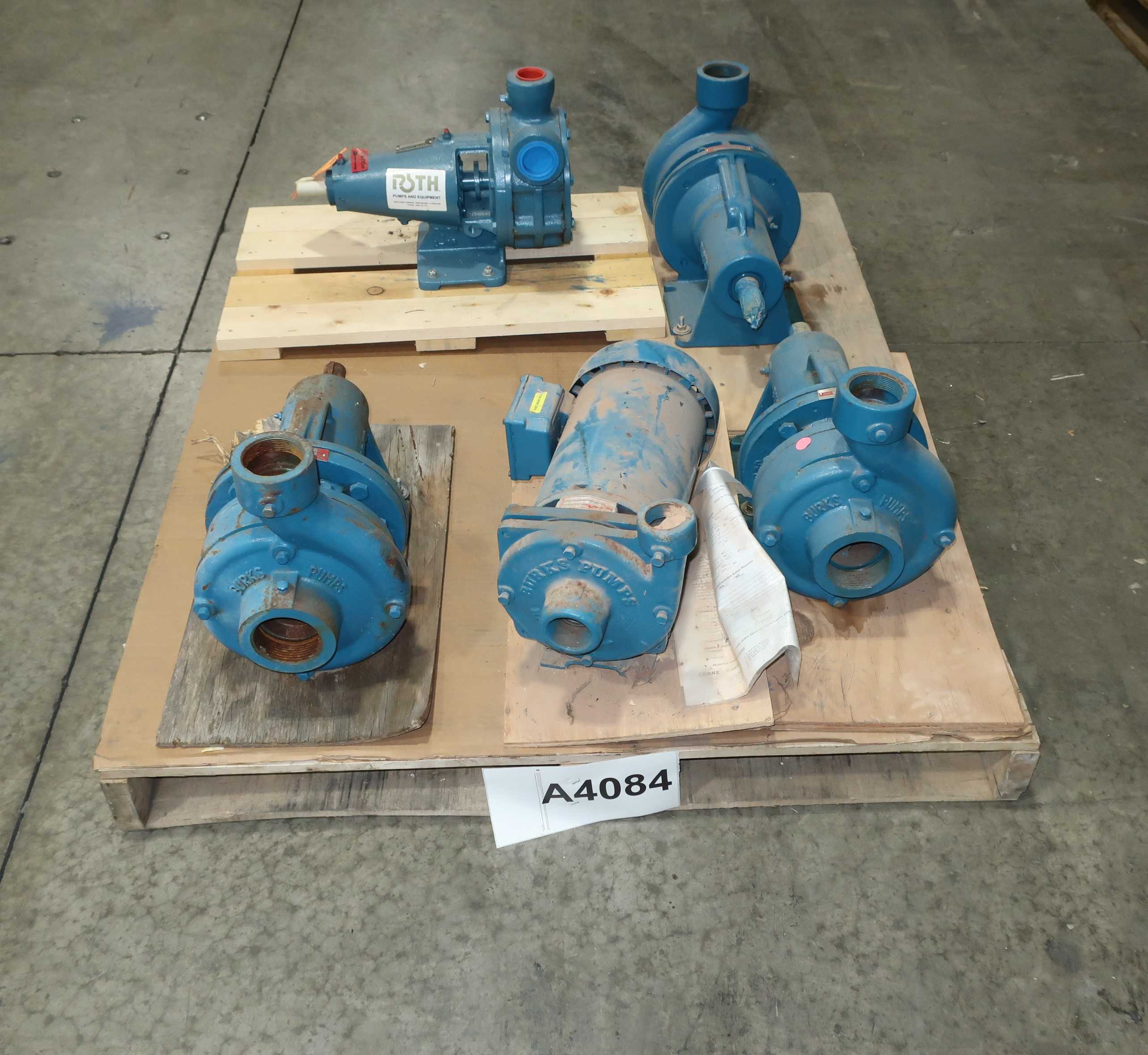LOT OF 5 TURBINE PUMPS, BURKS, ROTH - PUMPS