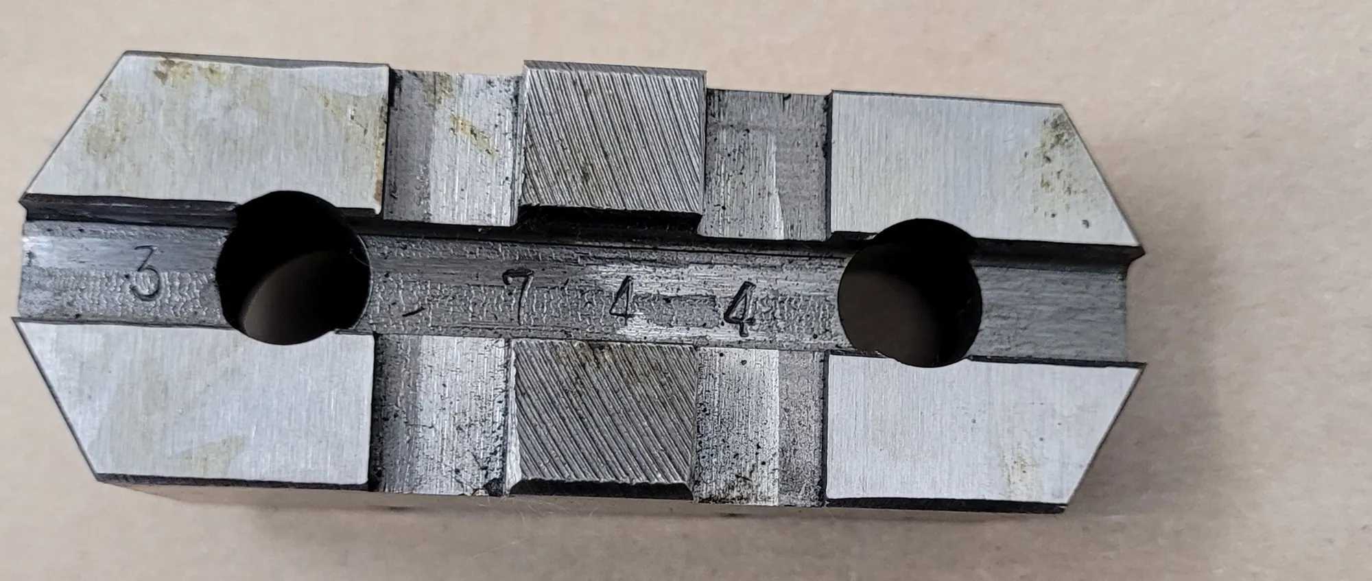 FUERDA TJ-PS3-200 HARD TOP JAWS - SET OF 3, 8" CHUCK SIZE, ALLOY STEEL TOOL MATERIAL - MACHINE TOOLING