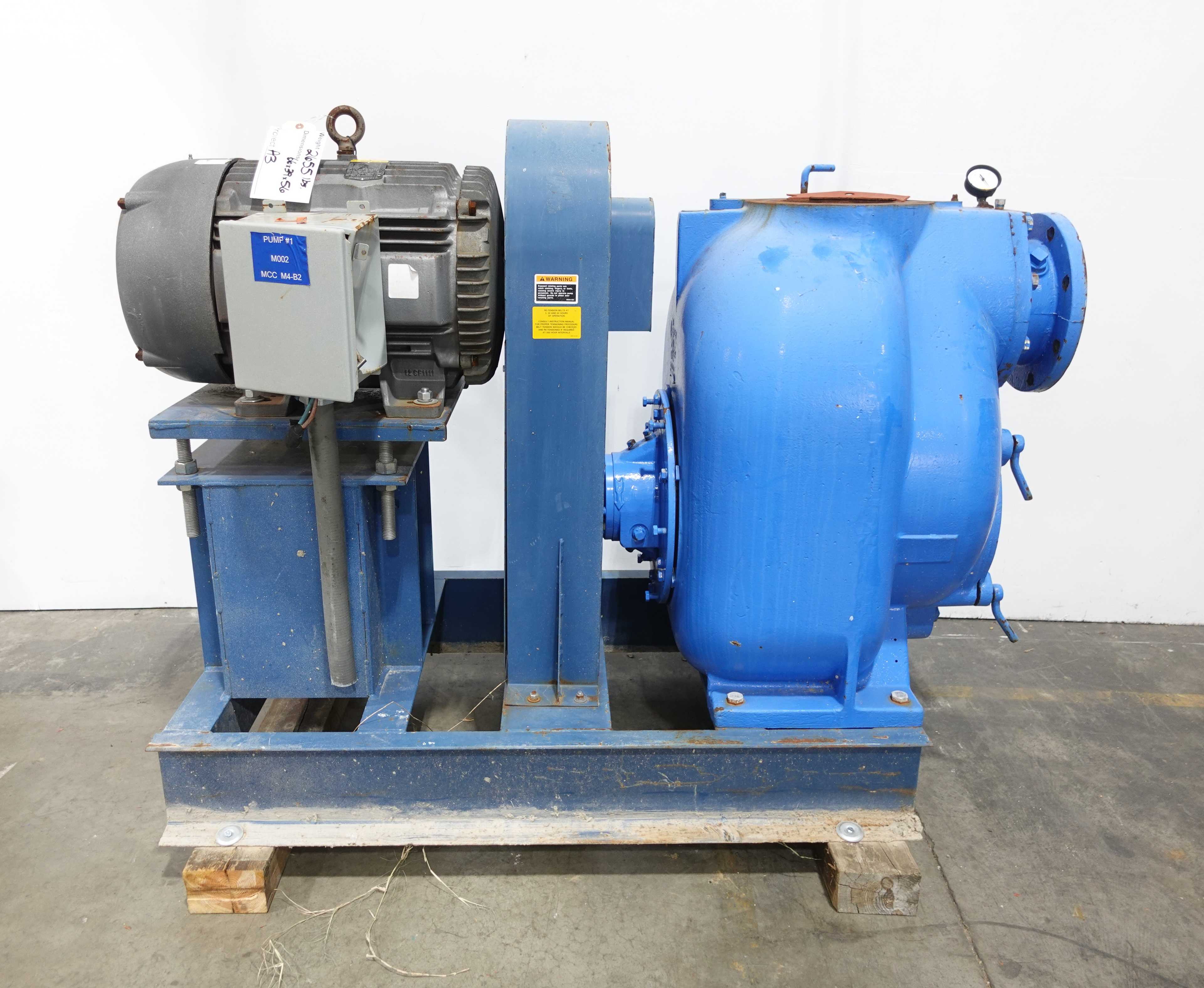 GORMAN-RUPP T8A60-B CENTRIFUGAL PUMP; BALDOR 60 HP MOTOR