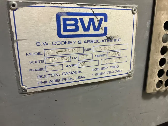 B.W. COONEY & ASSOCIATES INC STN-8500 PACKAGING MACHINERY - undefined