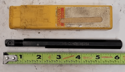 SANDVIK COROMANT BORING BAR, MS-CLHOR-46254, RH, 1/2" SHANK, 6" OAL - MACHINE TOOLING