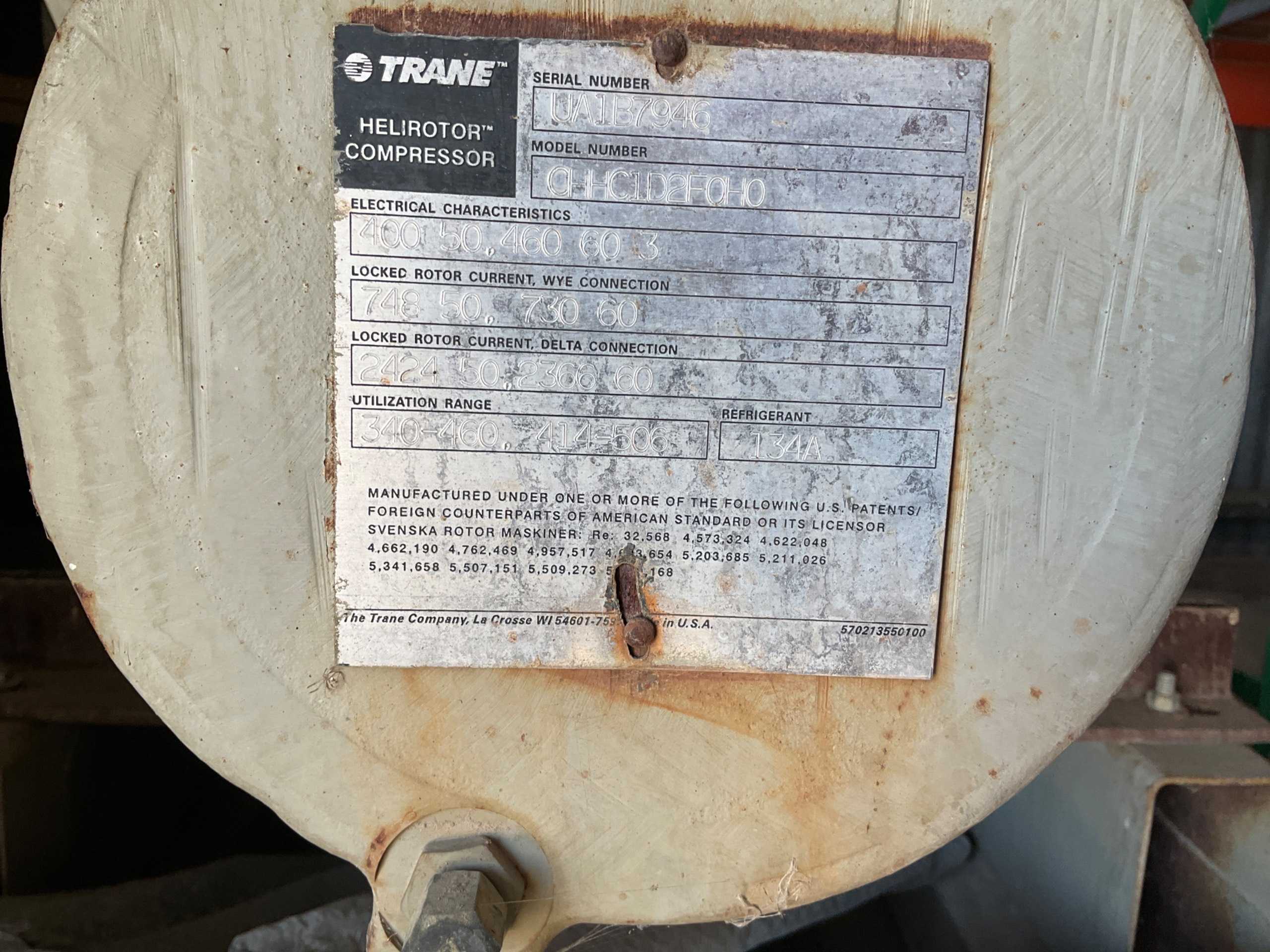 TRANE CHHC1D2FOHO COMPRESSOR - AC COMPRESSOR