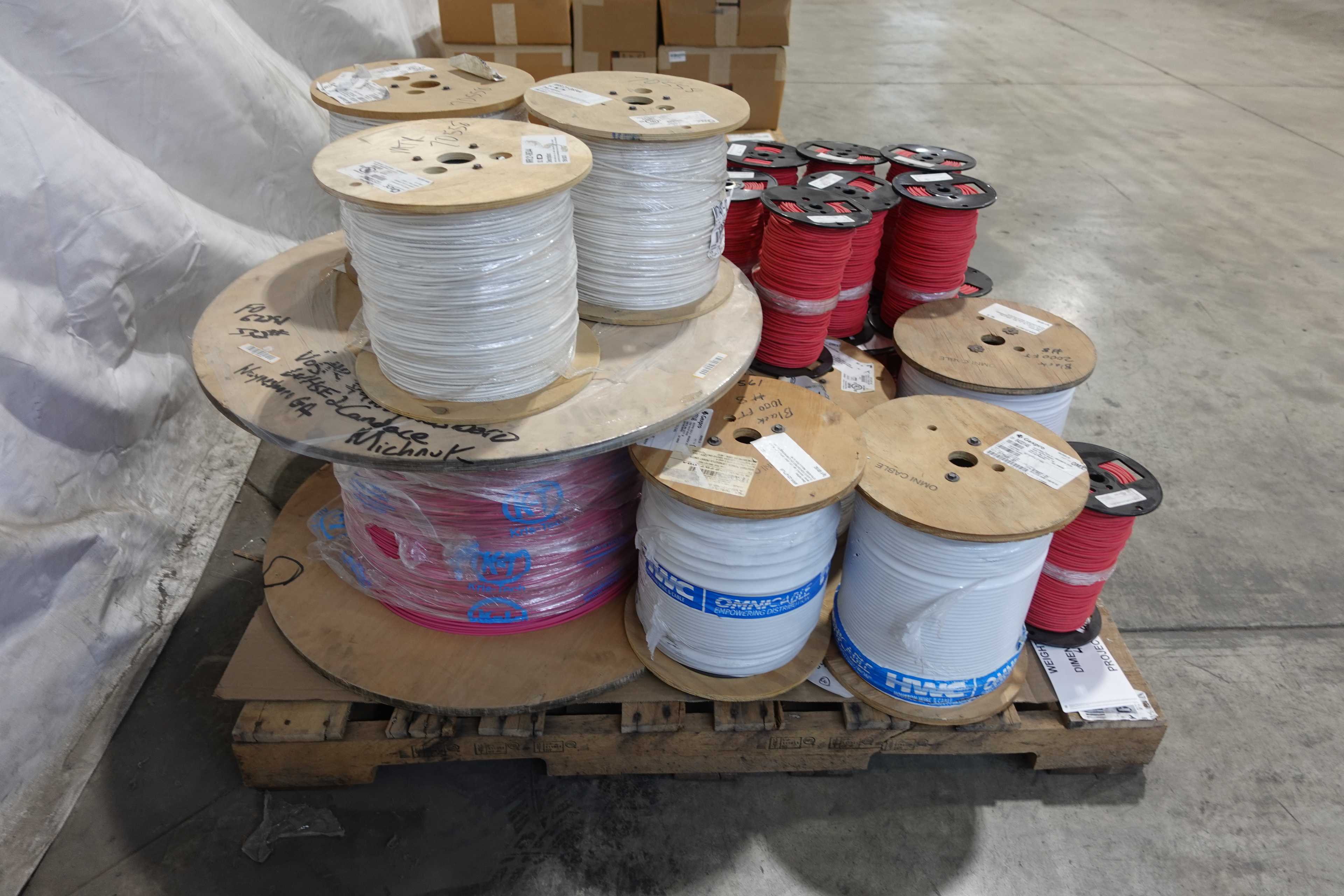 SKU 1743077 - 2 PALLETS OF ASSORTED INSULATED WIRE - ELECTRICAL WIRE