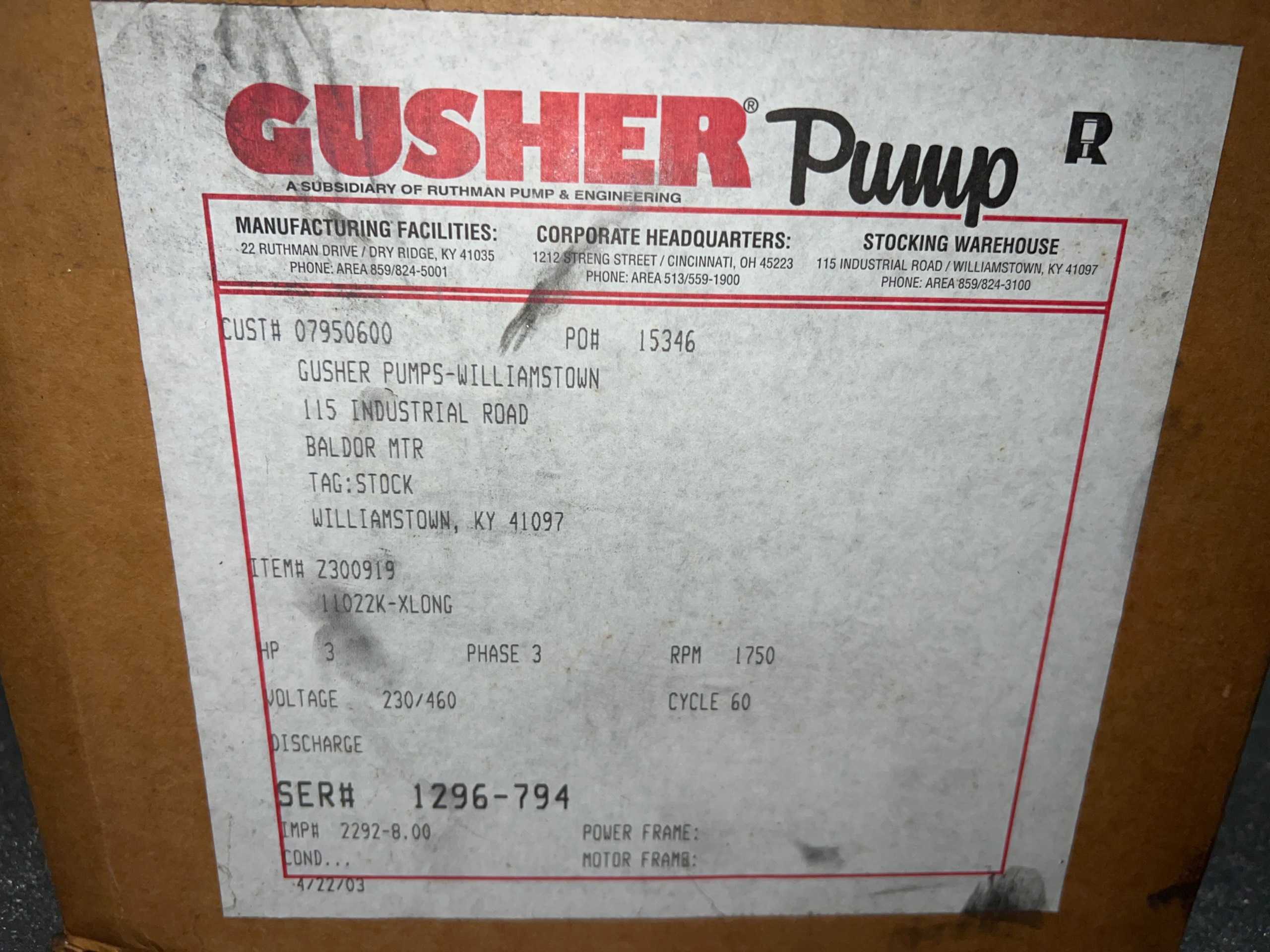 BULK QTY PUMPS - PUMPS