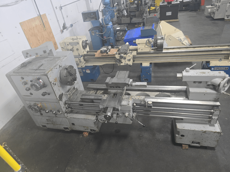 SUMMIT 26-4 X 60 GAP BED LATHE 26IN SWG 75IN CTRS 4.125IN BORE 4J CK 230V 3PH 7600LB - MANUAL LATHES