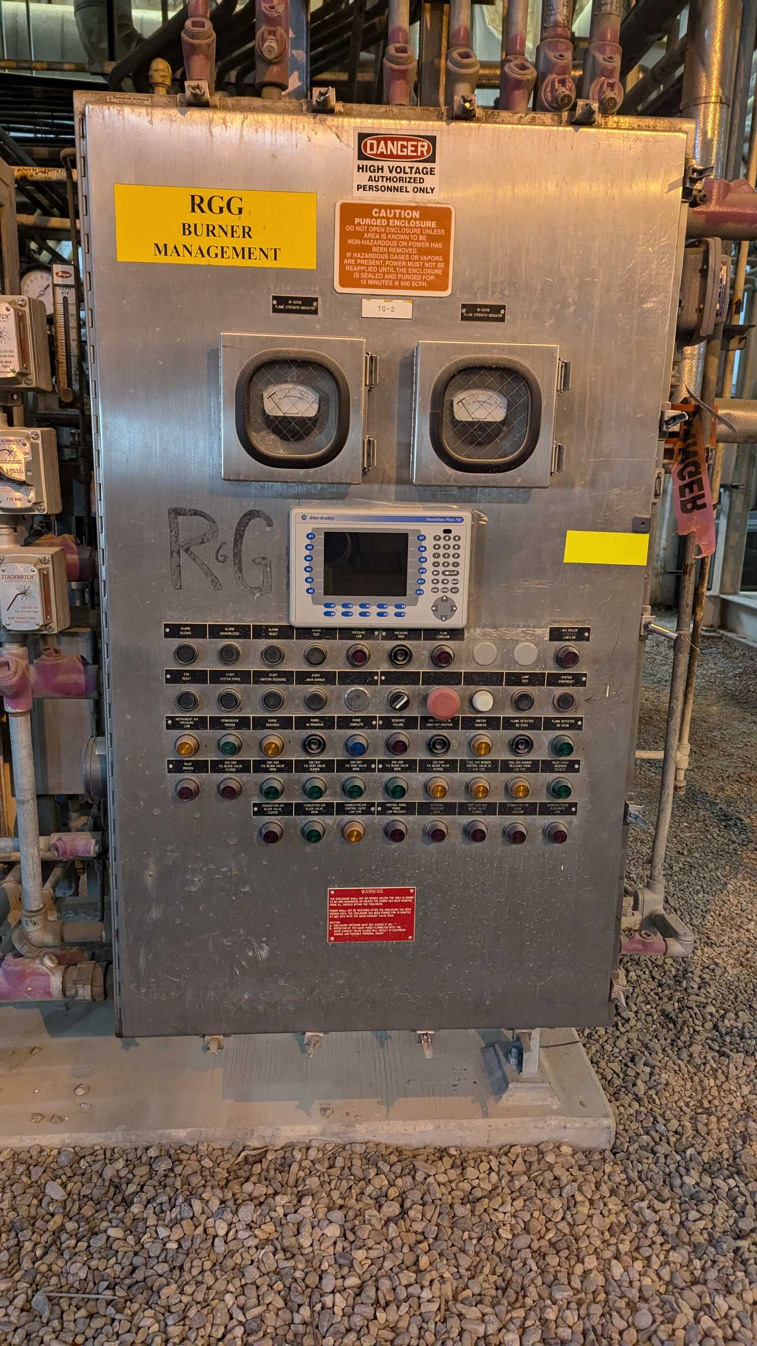 RGG BURNER MANAGEMENT CONTROL PANEL WITH ALLEN-BRADLEY CONTROLS - OPERATOR INTERFACE PANELS