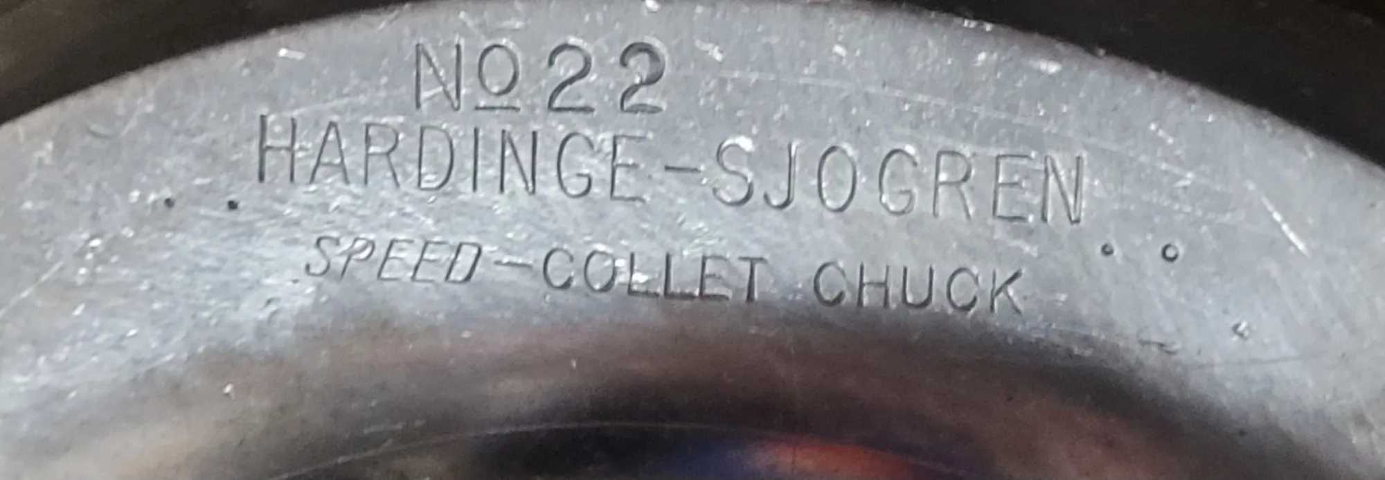 CUSHMAN SUPER SPACER W/ HARDINGE SPEED COLLET CHUCK - MACHINE TOOLING