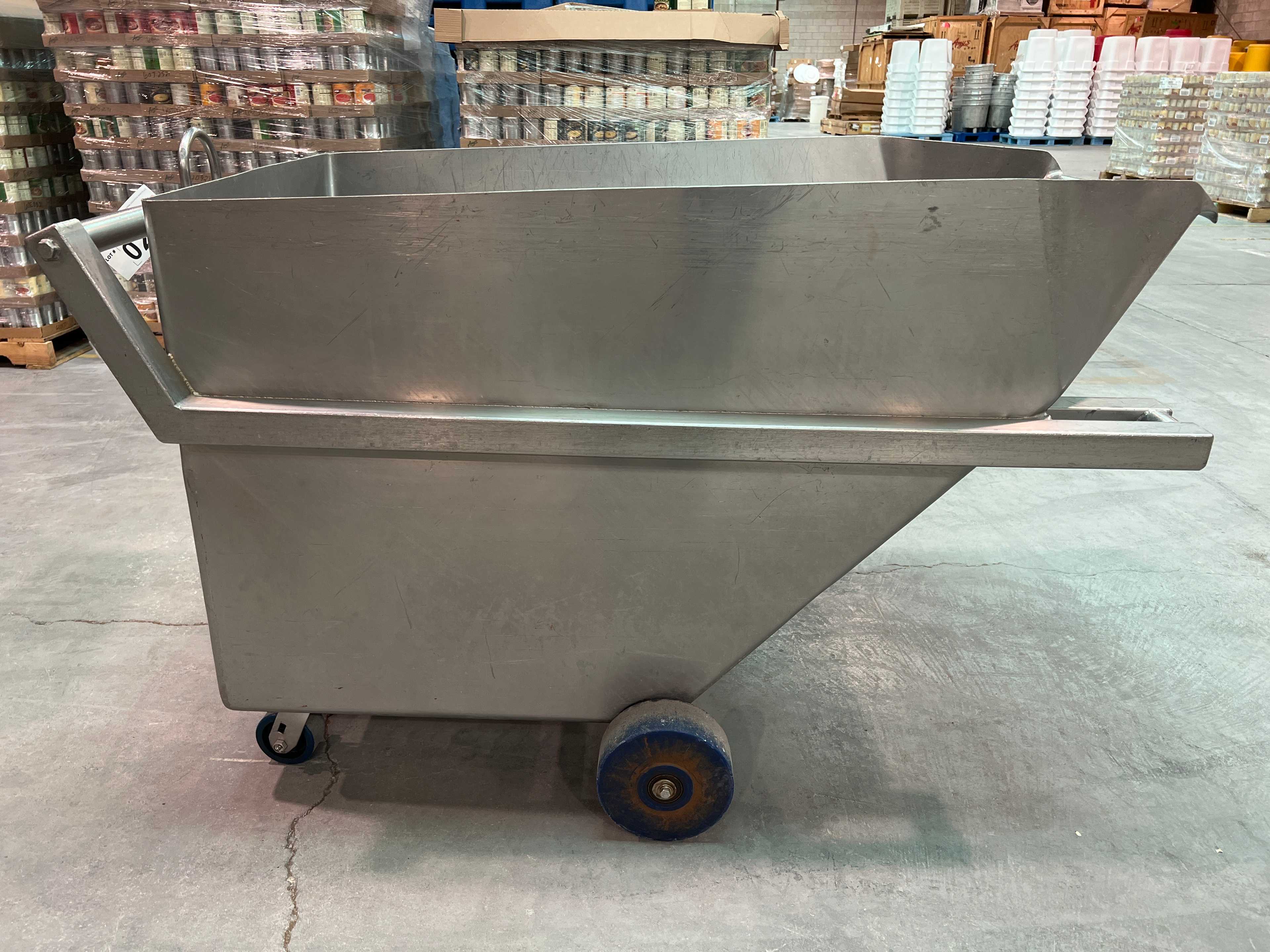 Stainless Steel Dump Cart Hopper - ROLLING CARTS