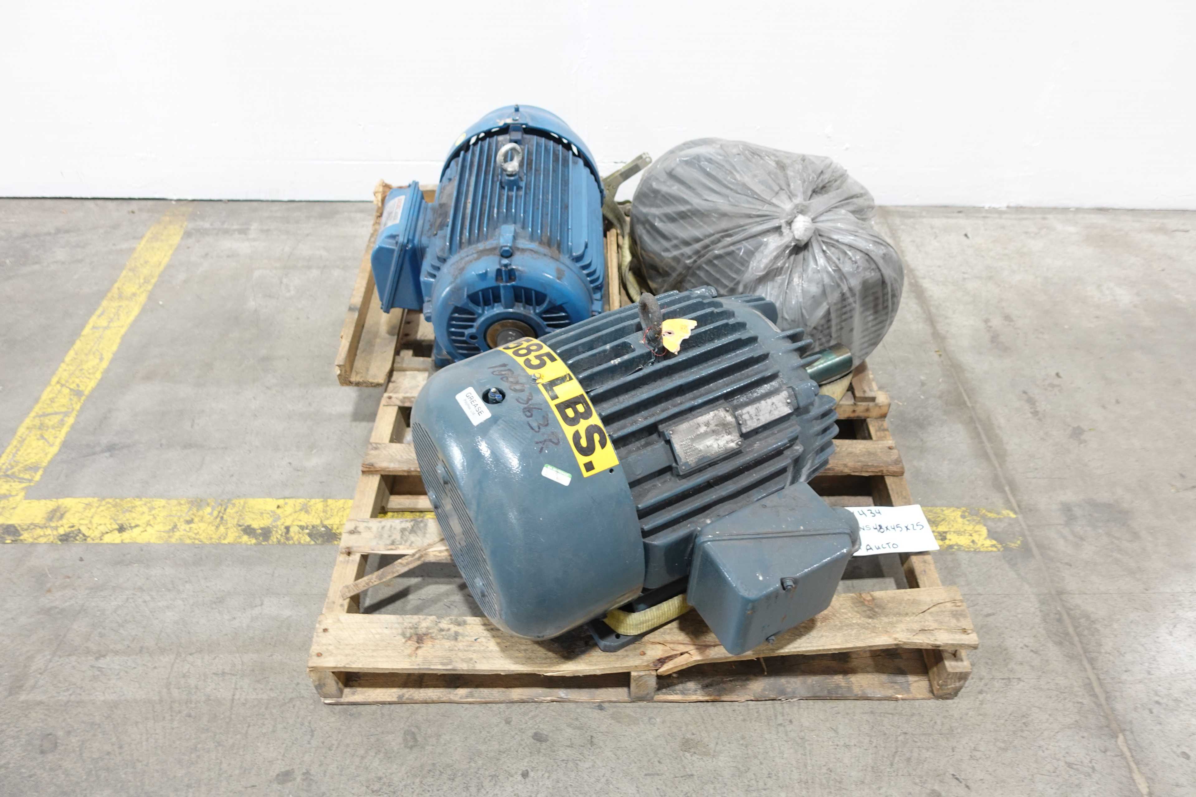LOT OF 3 ELECTRIC MOTORS, WEG, SIEMENS-ALLIS, WESTINGHOUSE - AC MOTOR