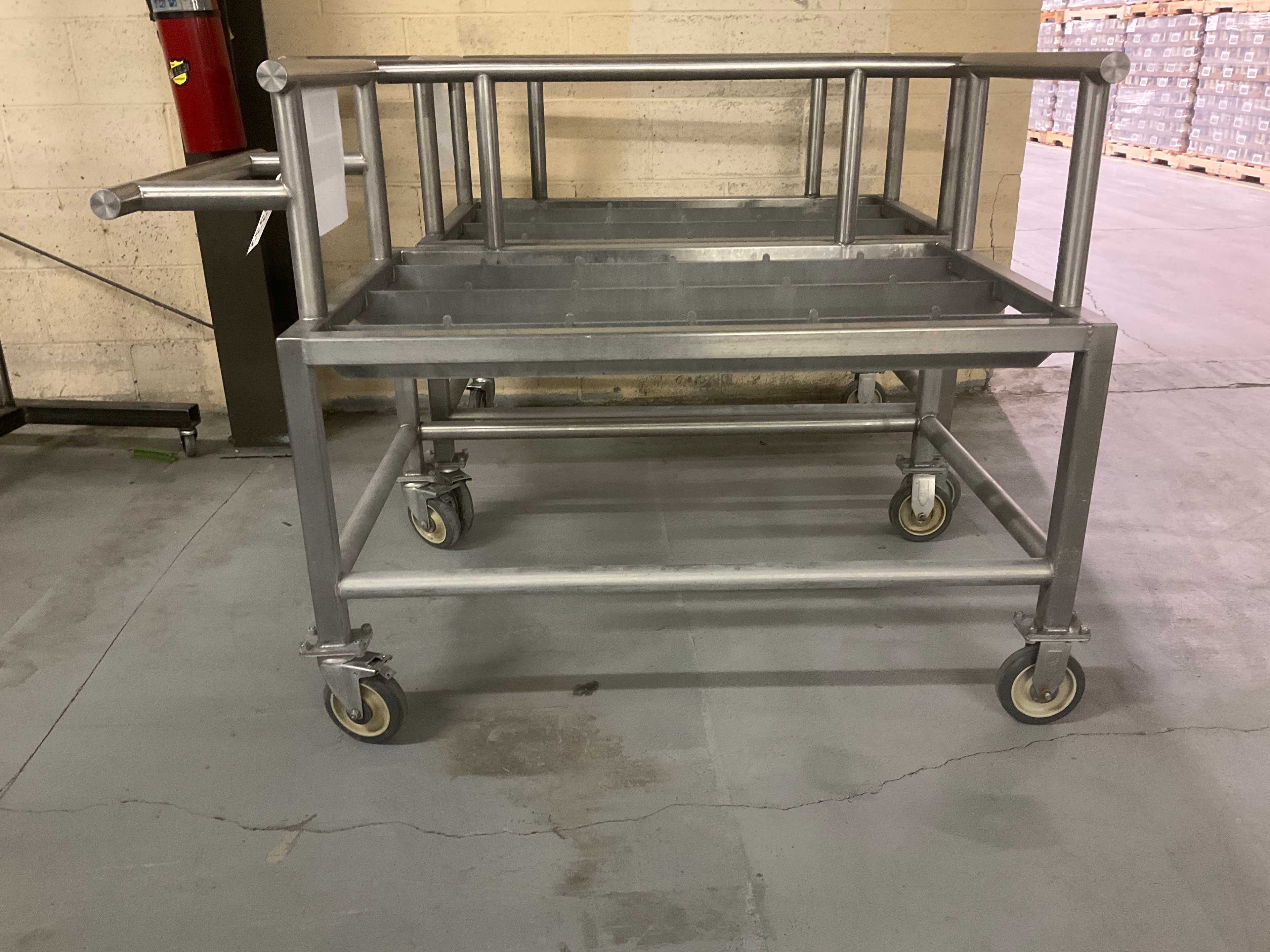 Lot of 2 Stainless Steel Carts - ROLLING CARTS