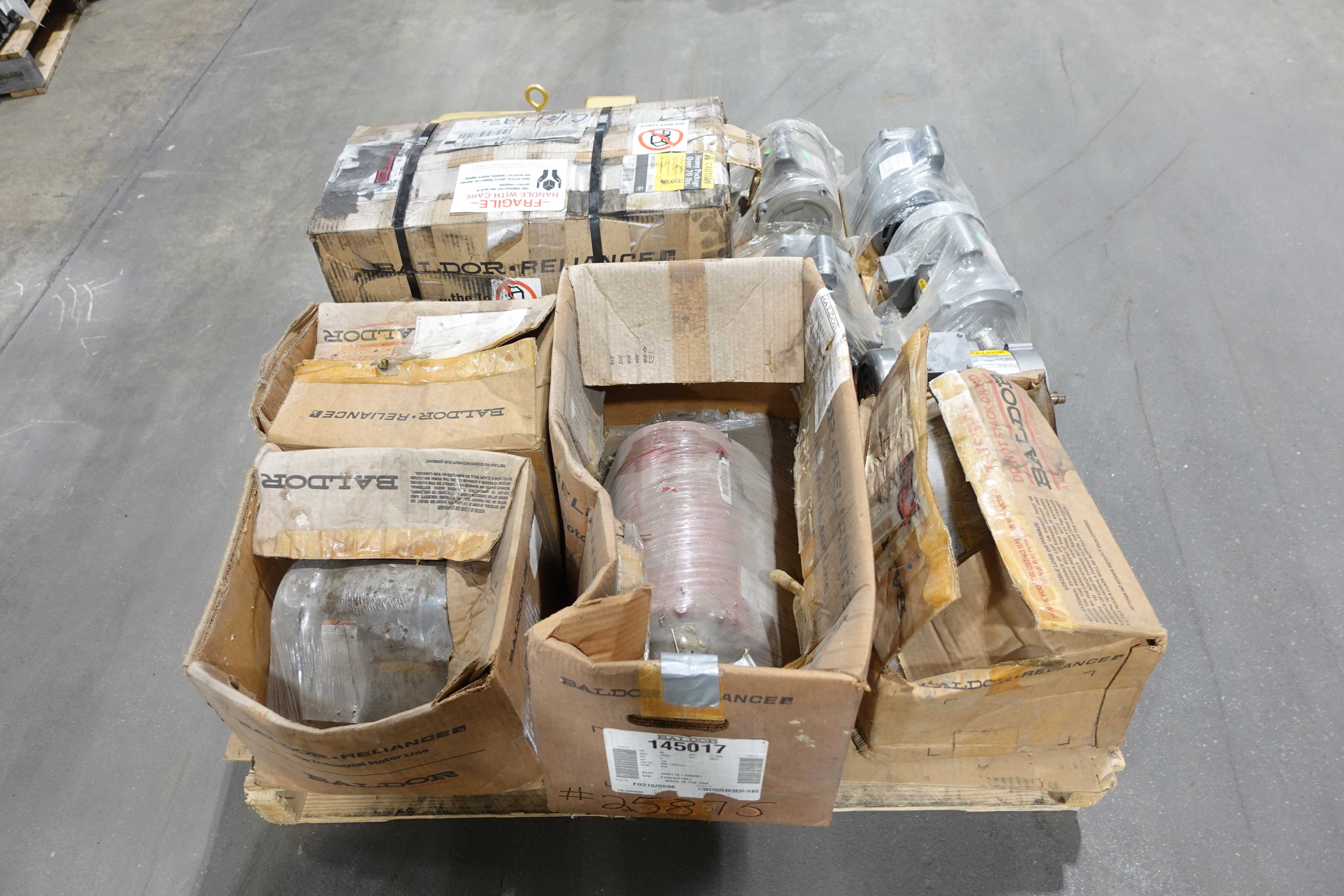 PALLET OF ASSORTED BALDOR MOTORS
