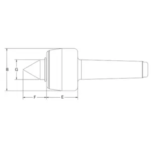 ROYAL 6MT LIVE CENTER, HEAVY-DUTY SPINDLE TYPE, 6 MORSE TAPER - MACHINE TOOLING