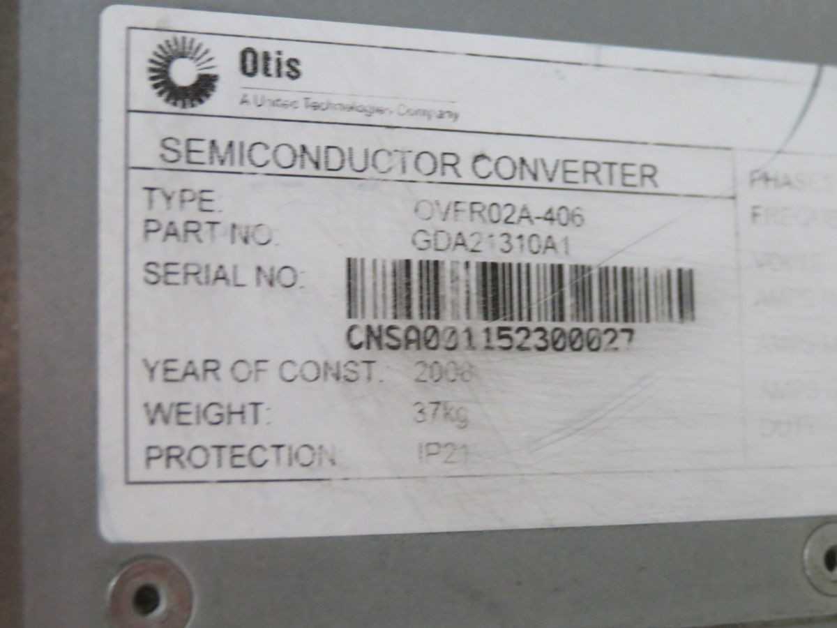 OTIS OVFR02A-406 INVERTERS, 37 KW POWER, 37-38 KG WEIGHT, 380-480V INPUT - AC VFD DRIVES