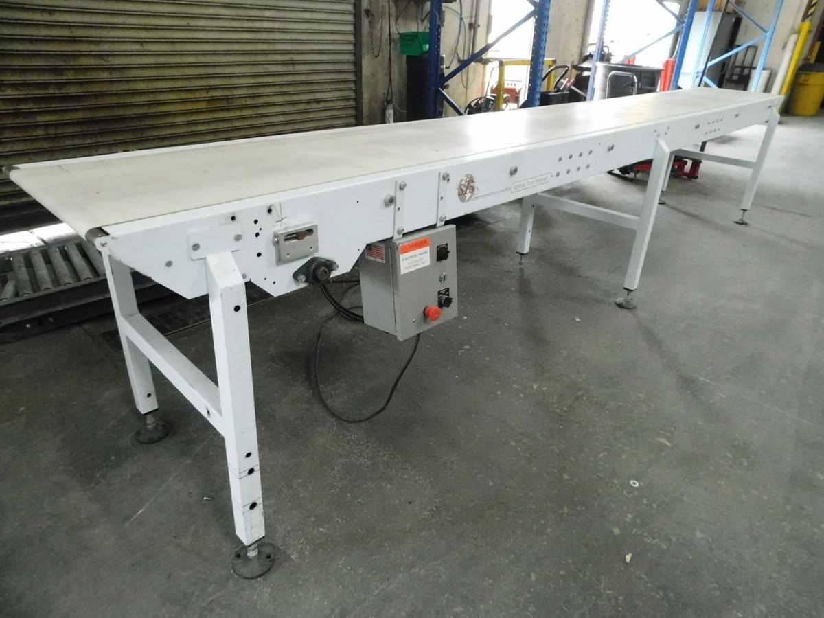 SHRINK TECH SYSTEMS STS-CB1523 BELT CONVEYORS, 4.57 M LENGTH, 0.58 M BELT WIDTH, 120 VAC POWER - BELT CONVEYOR
