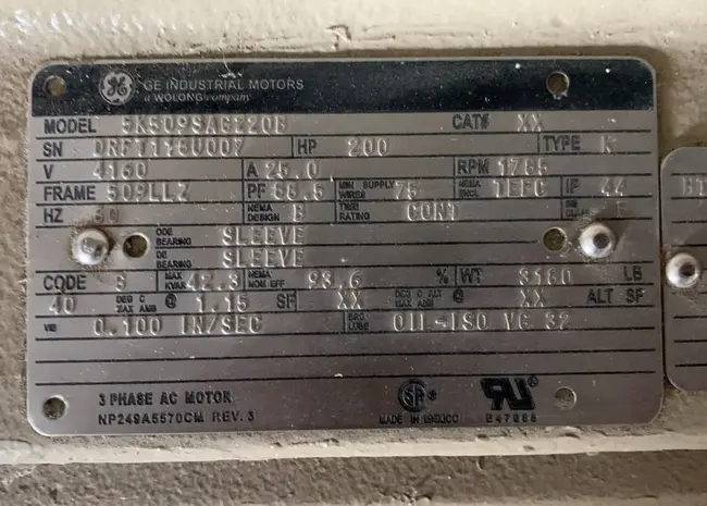 GENERAL ELECTRIC 5K509SAG220B ELECTRIC MOTOR - undefined