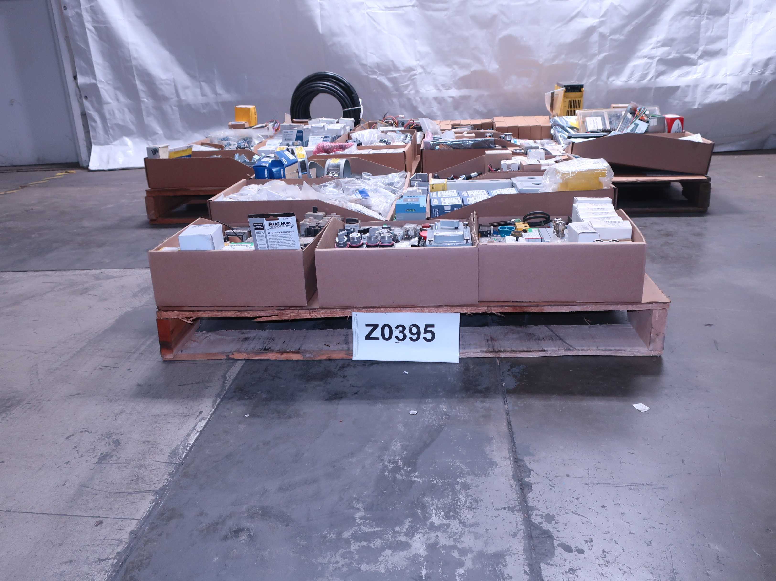 3 PALLETS OF ASSORTED ELECTRICAL COMPONENTS