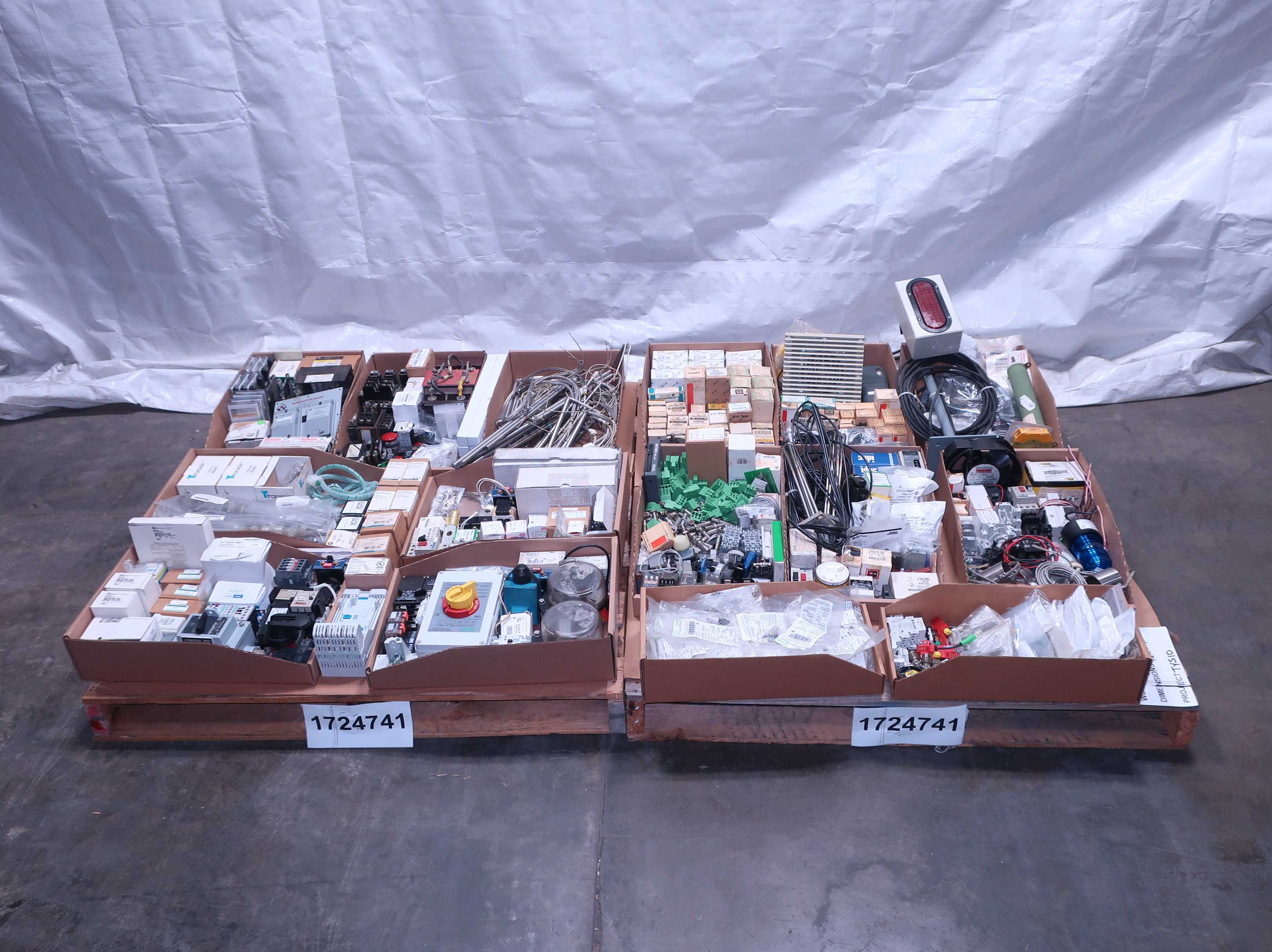 SKU 1724741 - 2 PALLETS OF ASSORTED ELECTRICAL COMPONENTS - ELECTRICAL COMPONENTS