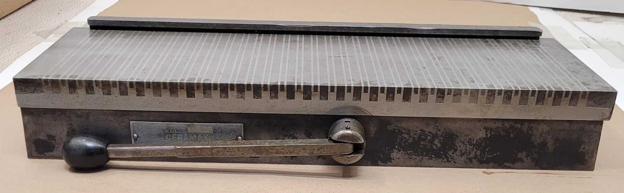 O.S. WALKER CO. 6" X 18" PERMANENT MAGNETIC CHUCK - CERAMAX - MACHINING TOOLING & PARTS