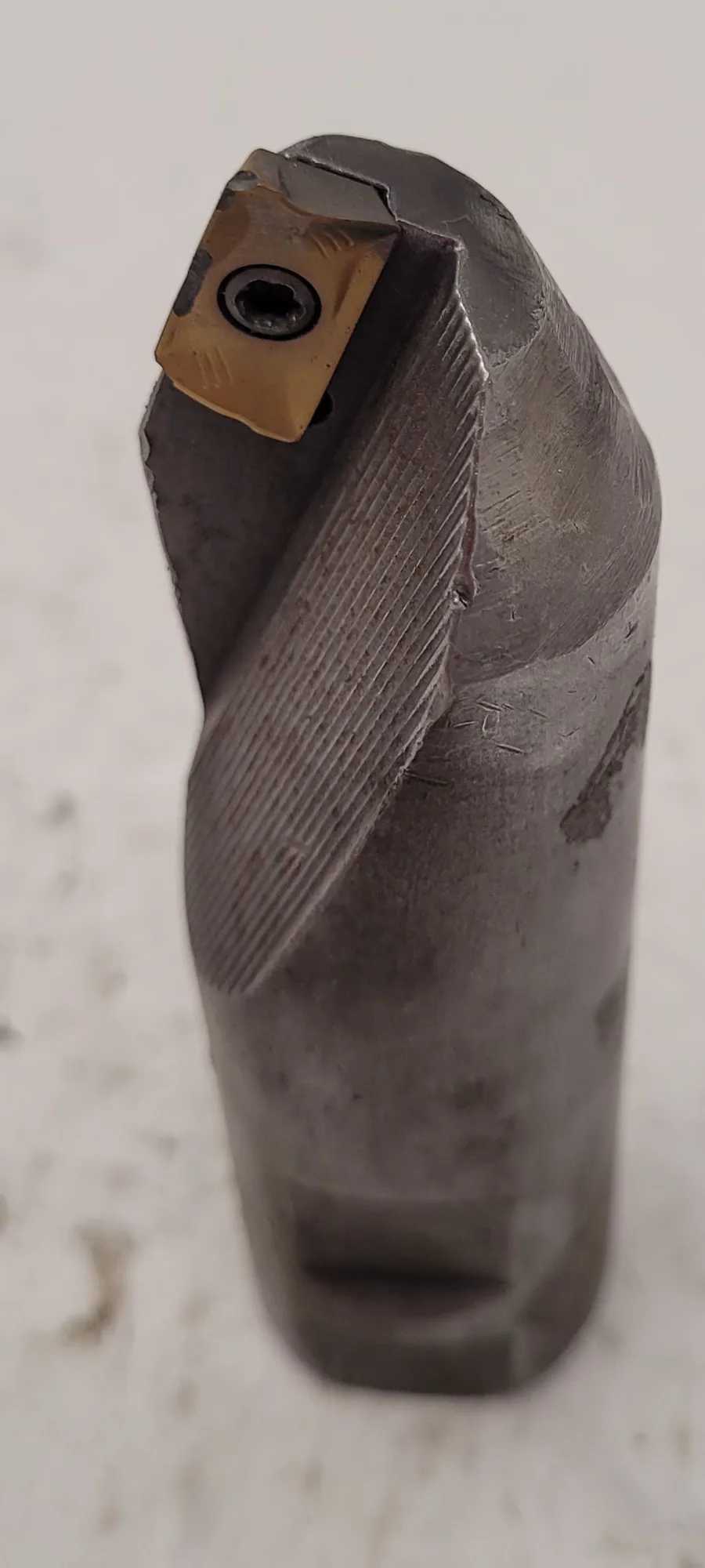 SINGLE FLUTE 45-DEGREE INDEXABLE CHAMFER TOOL, 1-1/4" SHANK, OAL 4.5" - MACHINING TOOLING & PARTS