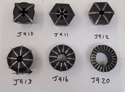 JACOBS RUBBER FLEX COLLETS - SET OF 6 - VARIOUS SIZES (J910, J911, J912, J913, J916, J920) - MACHINE TOOLING