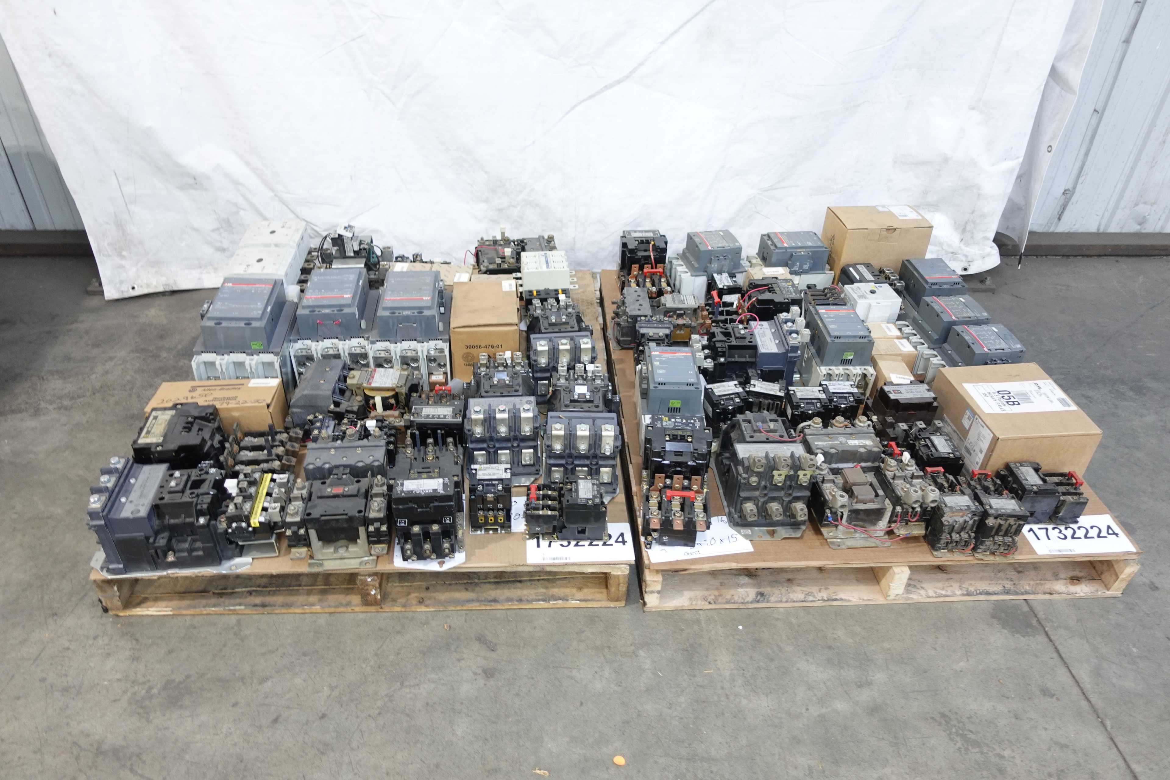 SKU 1732224 - 2 PALLETS OF STARTERS, OVERLOAD RELAYS AND CONTACTORS