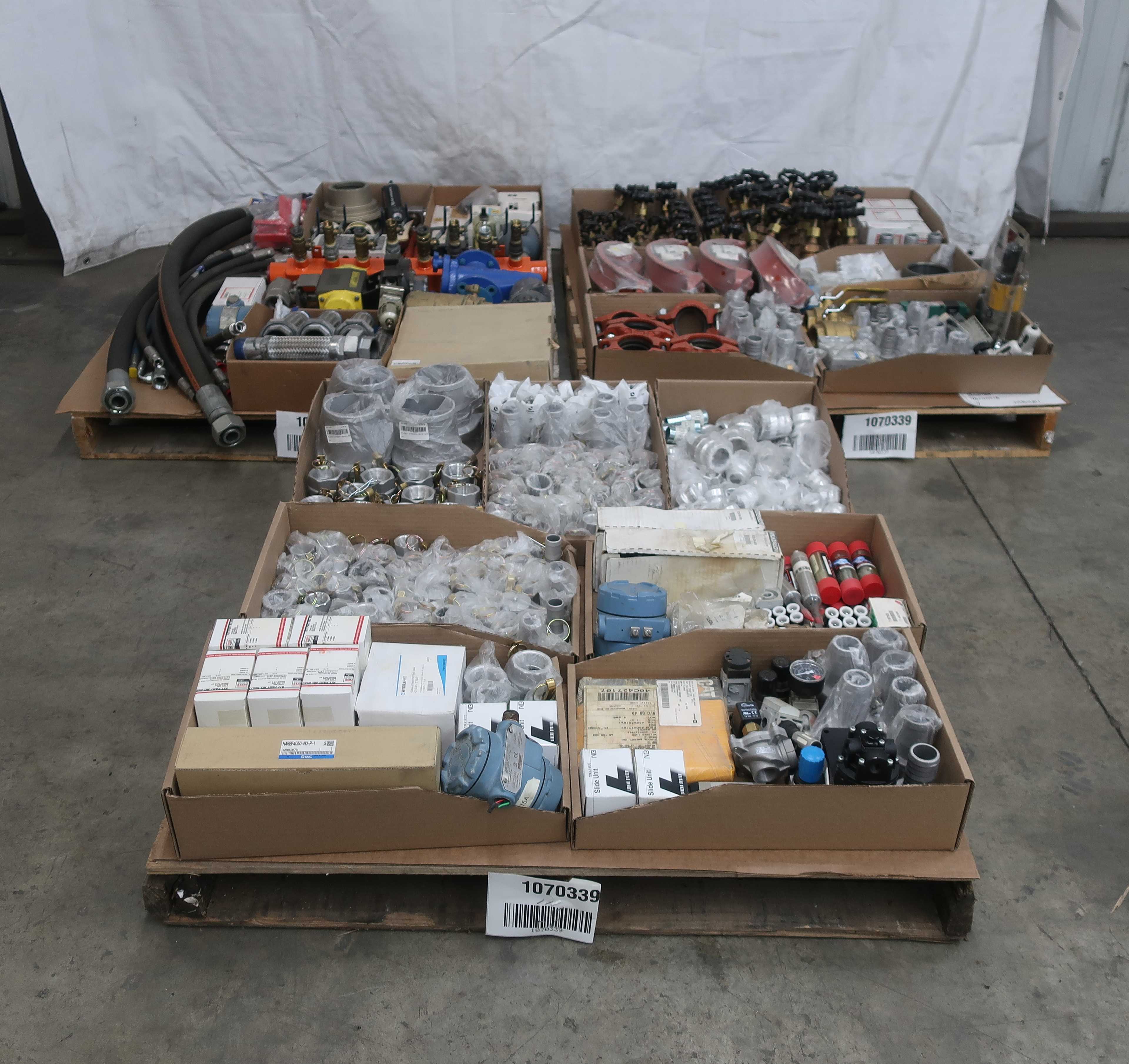 3 PALLETS OF MIXED MRO, VALVES, FITTINGS, INSTRUMENTATION