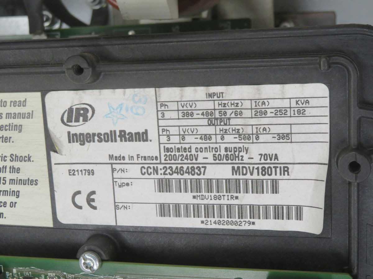 INGERSOLL RAND 23464837 MDV180TIR VSD COMPRESSOR CONTROLLER T265295 - AUTOMATION & CONTROLS