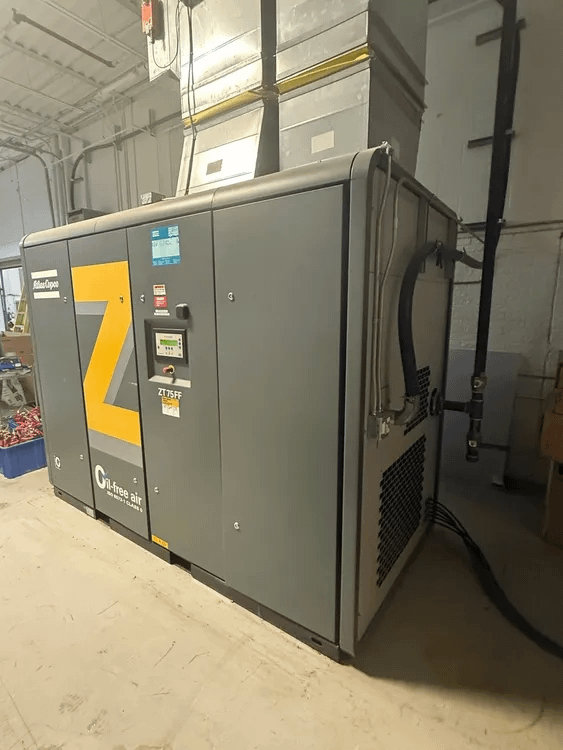 2014 ATLAS COPCO ZT75FF ROTARY SCREW AIR COMPRESSOR, 290 CFM, 131 PSIG, 600V, 3-PHASE - STATIONARY AIR COMPRESSOR