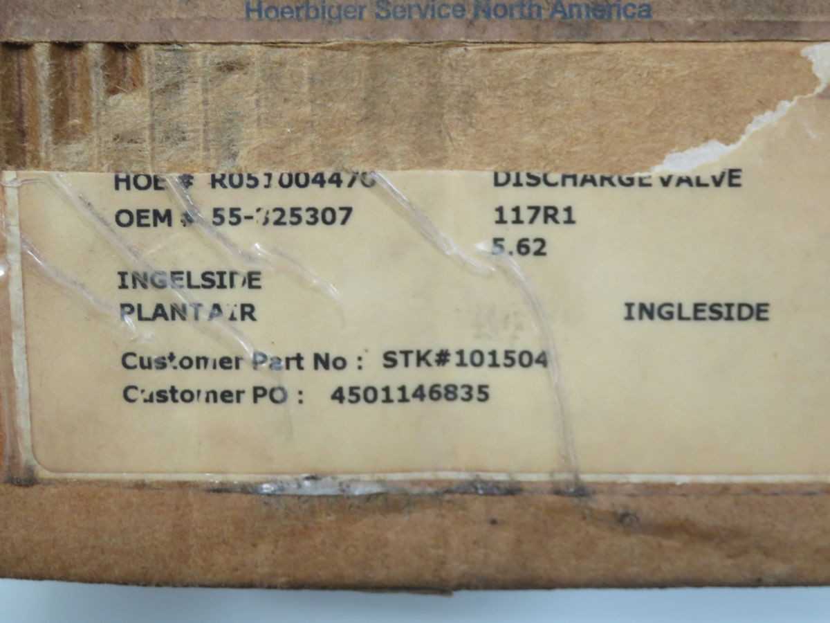 HOERBIGER 55-325307 COMPRESSOR PLATE VALVE T268608 - VALVES