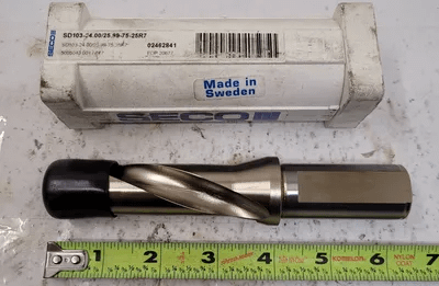 SECO SD103 CROWNLOC INDEXABLE DRILL, MODEL SD103-24.00/25.99-75-25R7 - MACHINE TOOLING