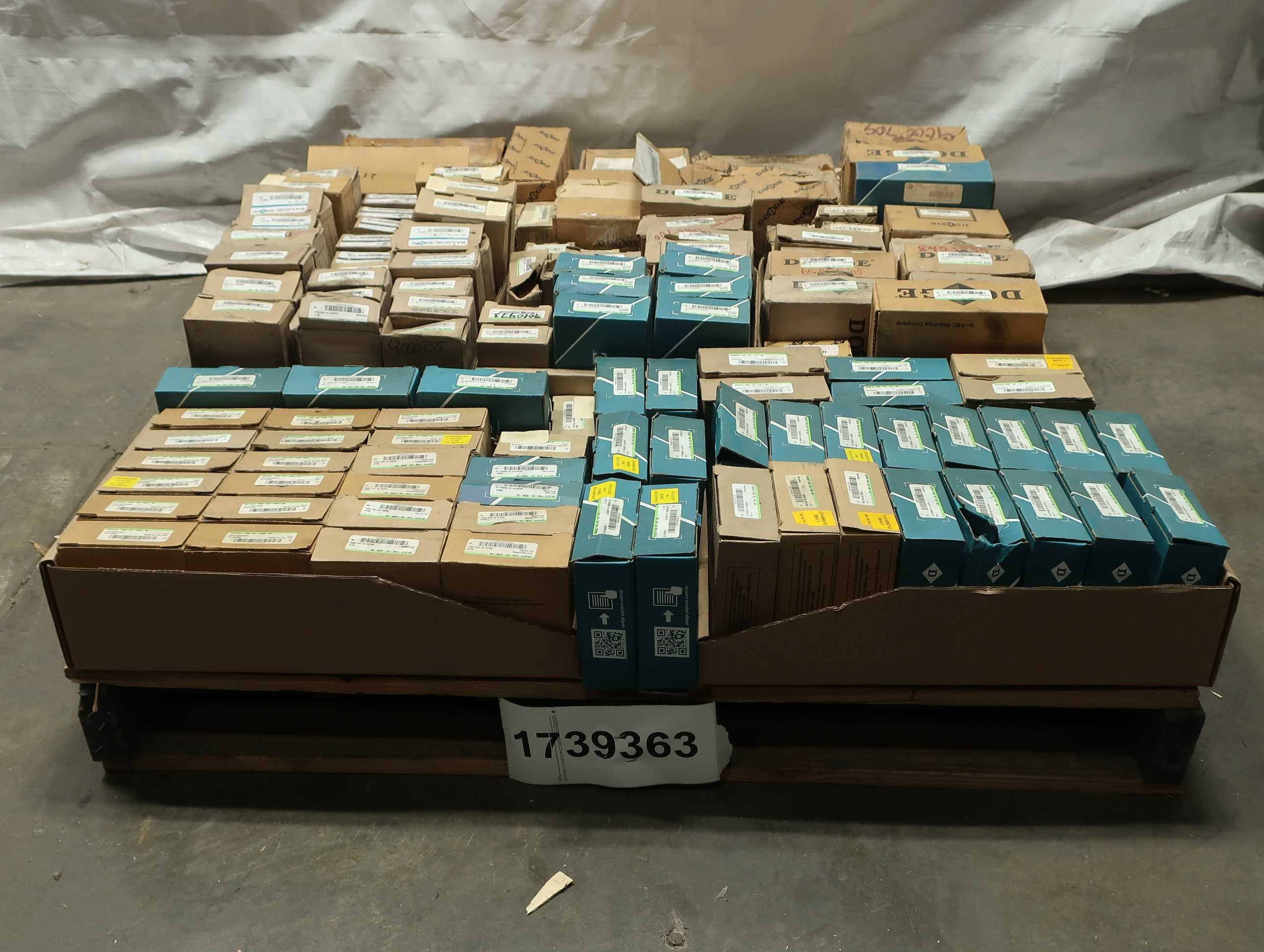 SKU 1739363- PALLET OF ASSORTED DODGE BEARINGS, PILLOW BLOCK, MOUNTED