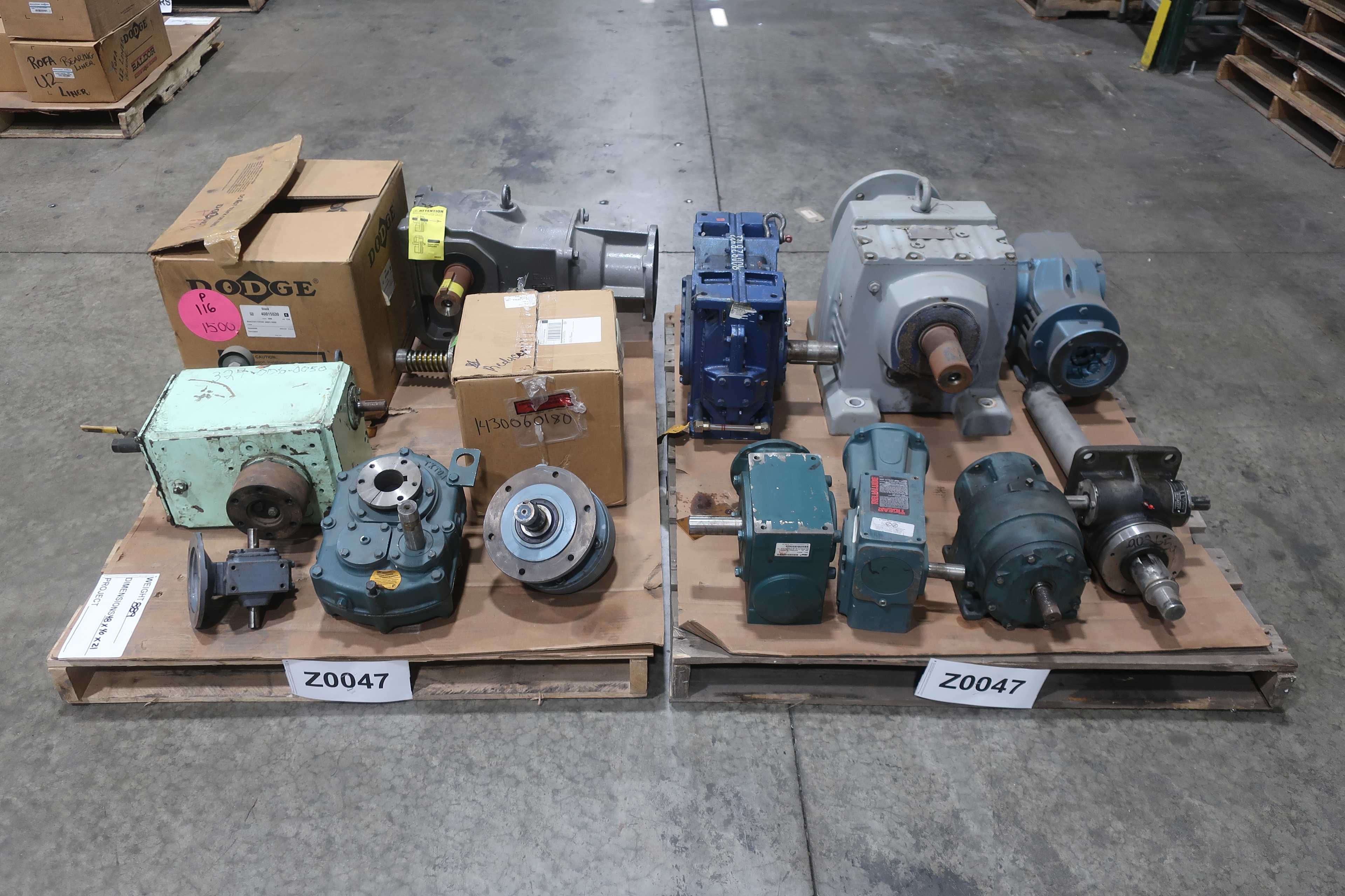 2 PALLETS OF ASSORTED GEAR REDUCERS - GEAR REDUCERS