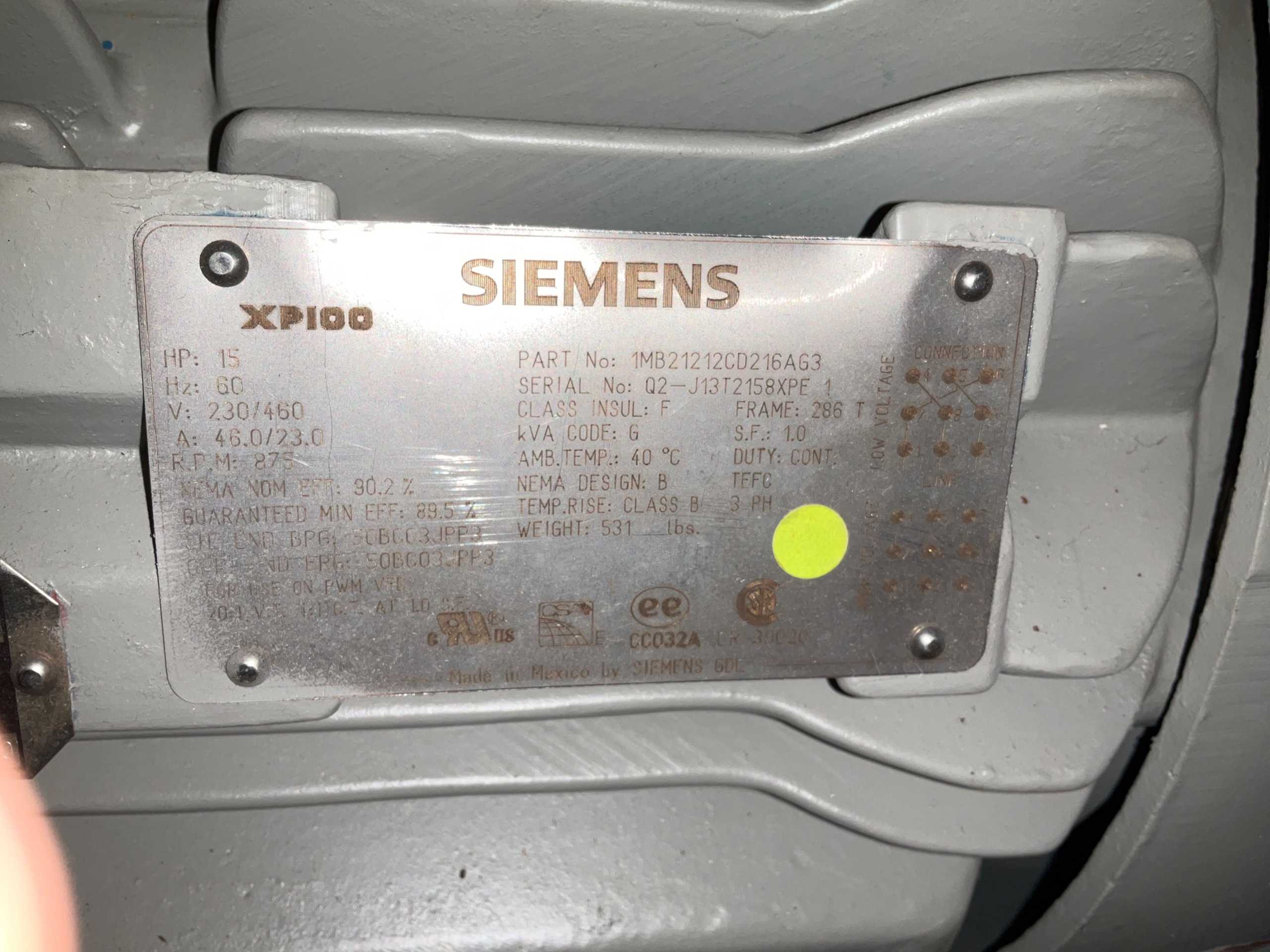 SIEMENS 1MB21212CD216AG3 AC MOTOR - AC MOTOR