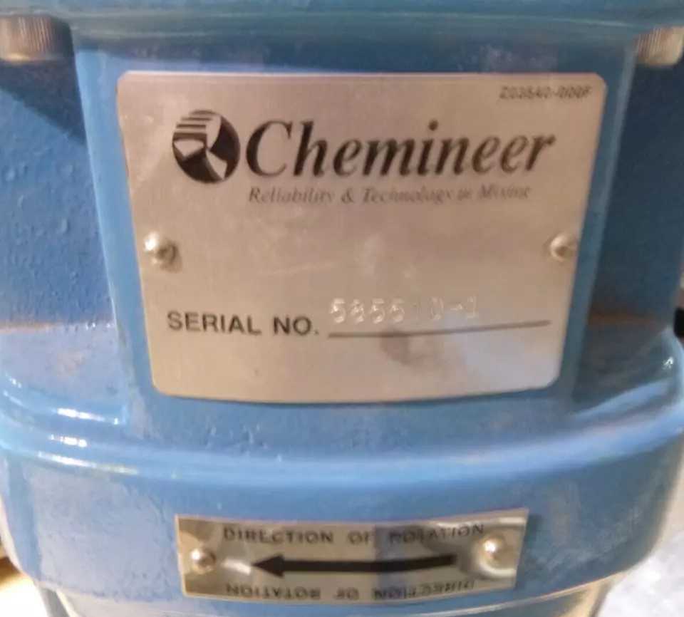 CHEMINEER 30DTN, Z03540-000F SANITARY MIXER W/ GAST AIR MOTOR - PRODUCTION MACHINERY