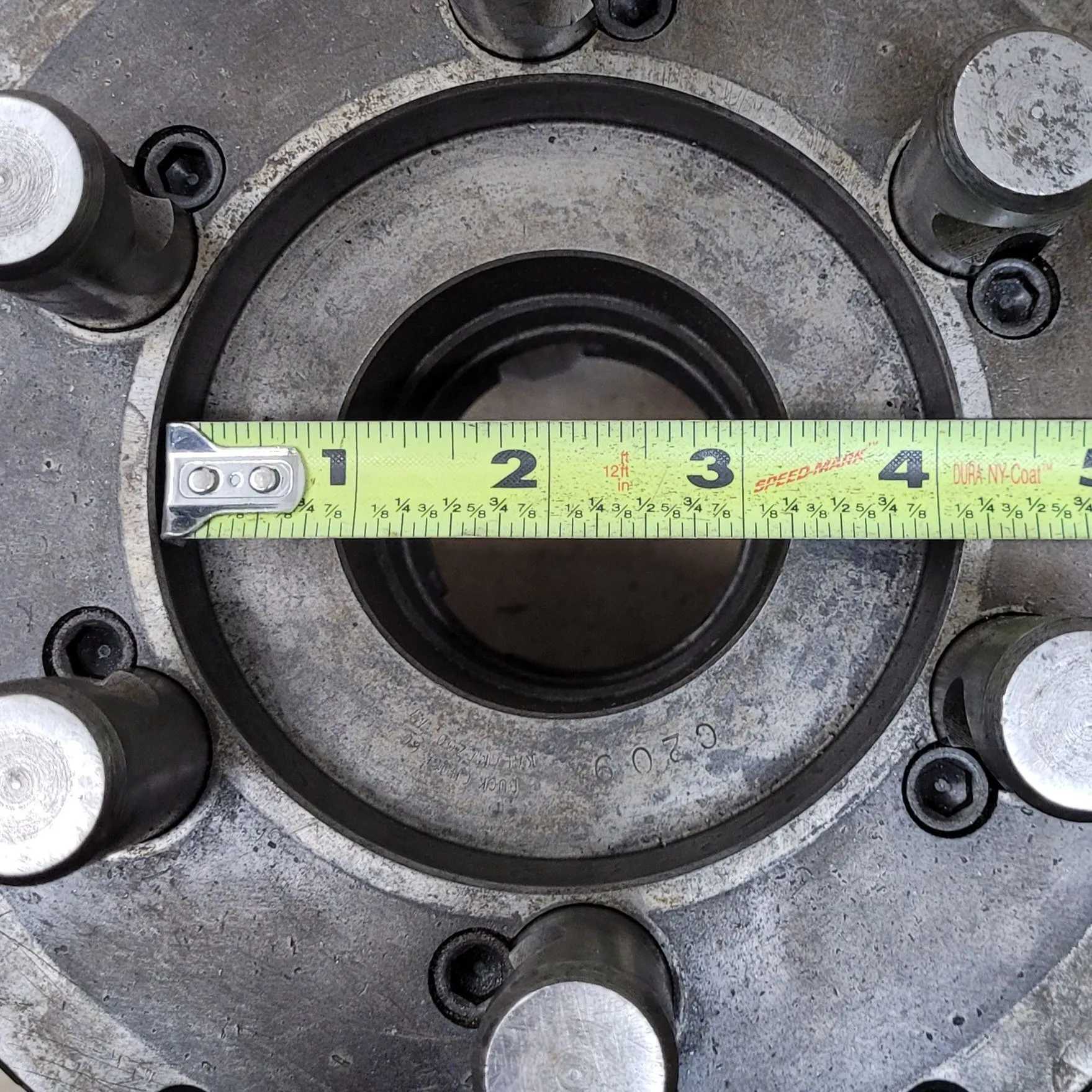 BUCK 2083R LATHE CHUCK, 8" 3-JAW, D1-6 BACK PLATE, 2.25" BORE, 6 PINS, INCLUDES CHUCK KEY - MACHINE TOOLING