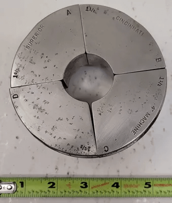 SUPERIOR CINCINNATI COLLET PAD, S-STYLE EMERGENCY, 1 1/2" SIZE, 2” HEIGHT, NON-SERRATED INTERIOR - MACHINE TOOLING