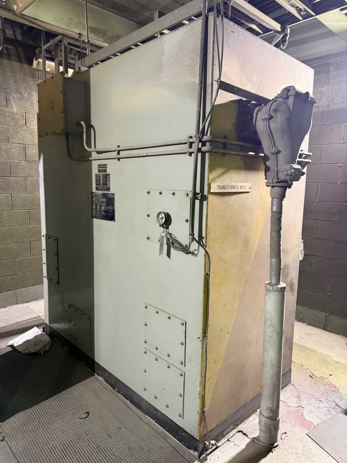 1955 Hackbridge and Hewittic Oil-Filled Transformer, 500kW, 13800V/246V, 60Hz, 11210 lbs - OIL FILLED TRANSFORMERS