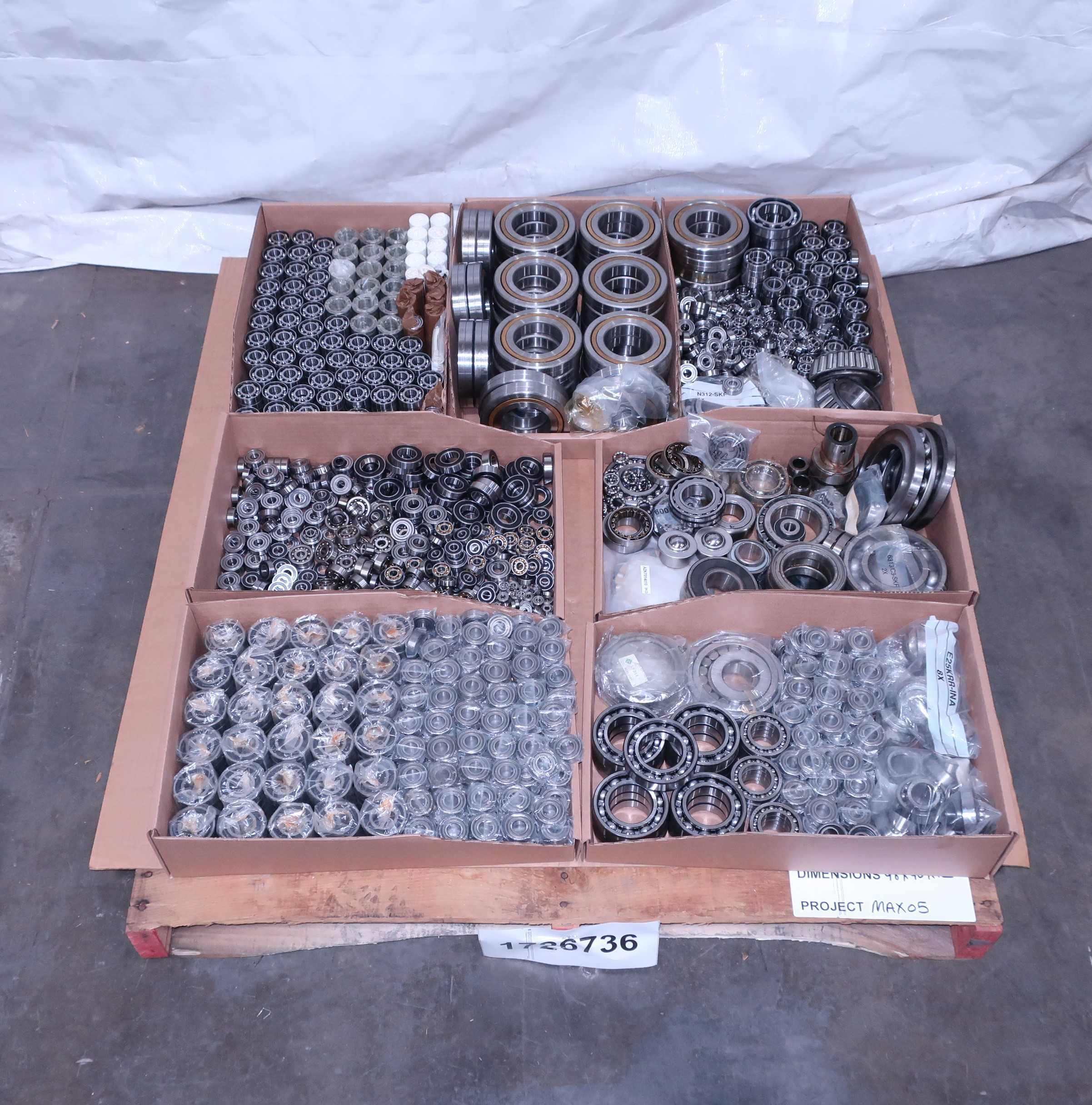 SKU 1726736 - PALLET OF ASSORTED BEARINGS, ROLLER BEARINGS, BALL BEARINGS - BEARINGS