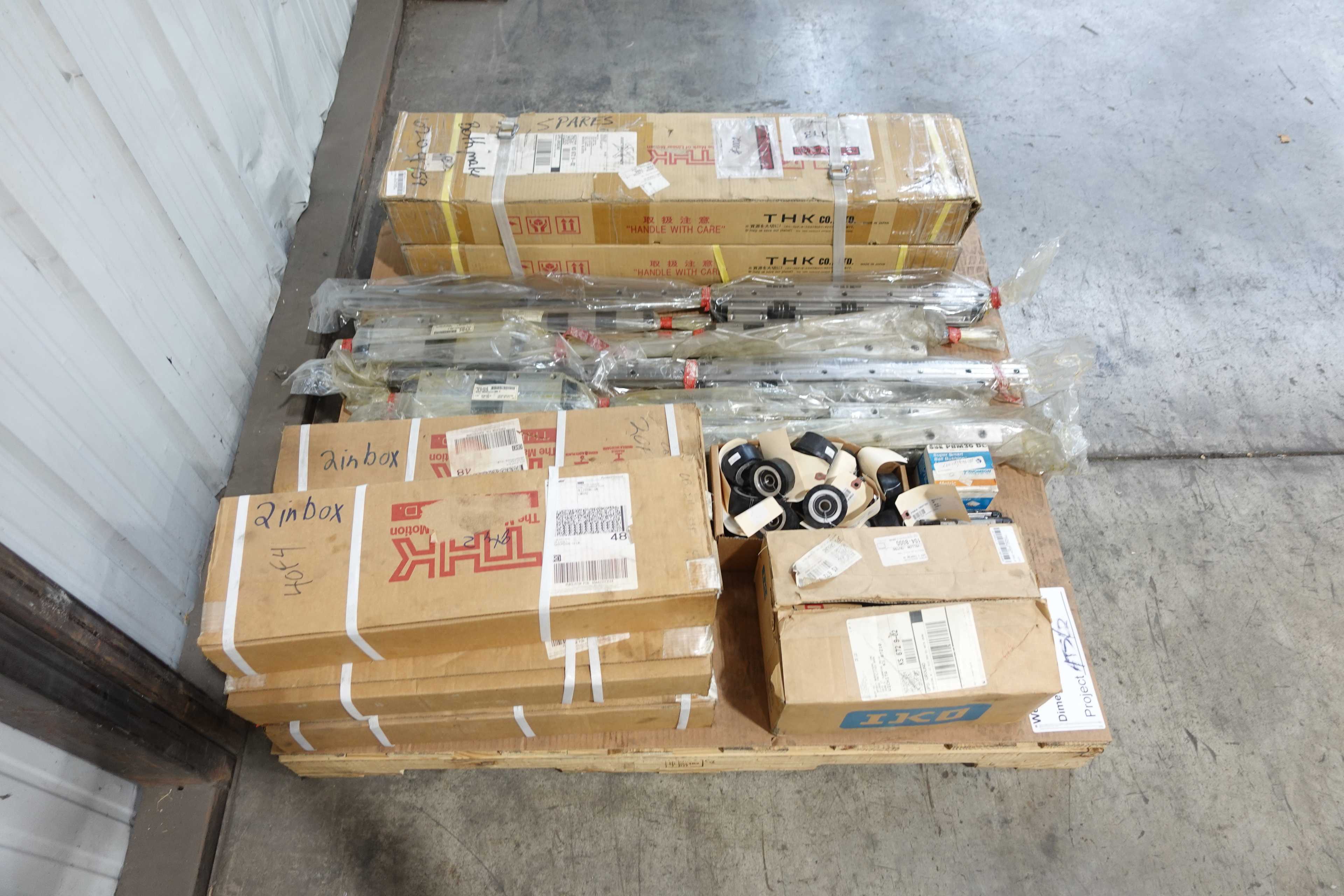 PALLET OF ASSORTED LINEAR GUIDE BEARINGS - LINEAR MOTION