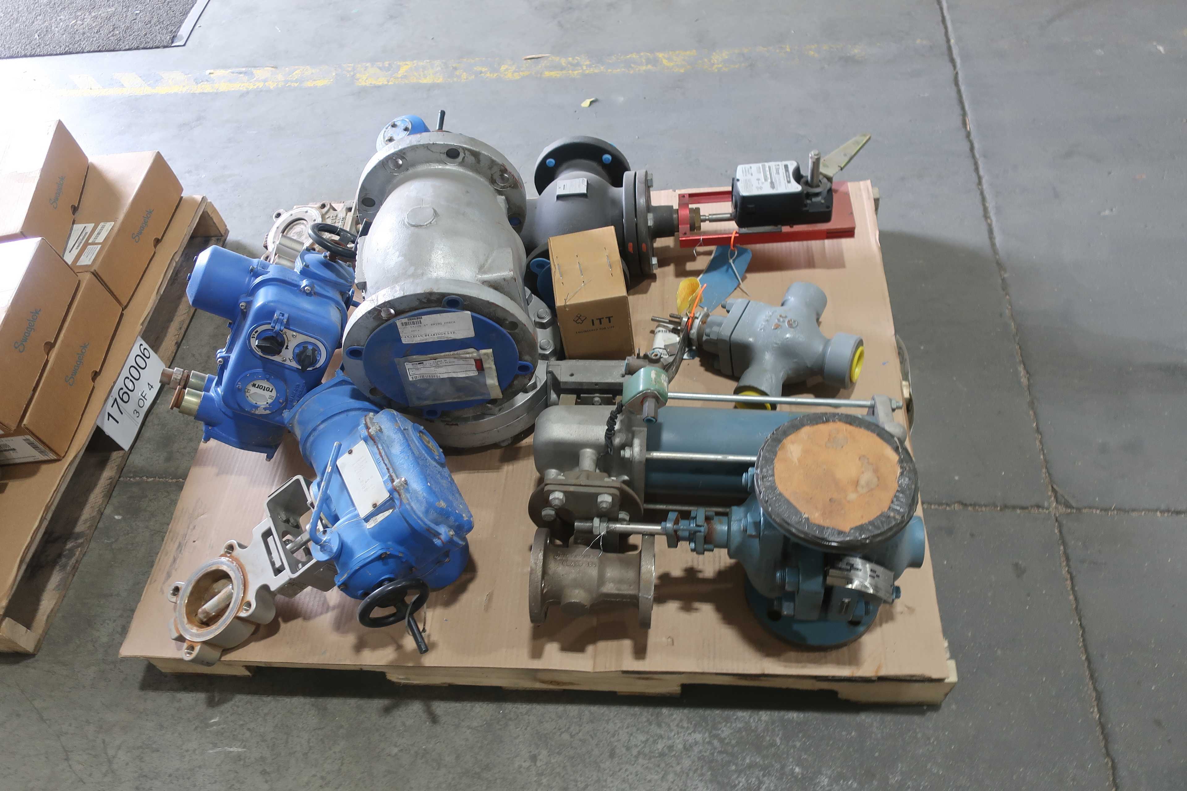 SKU 1760006 - 4 PALLETS OF ASSORTED VALVES - VALVES
