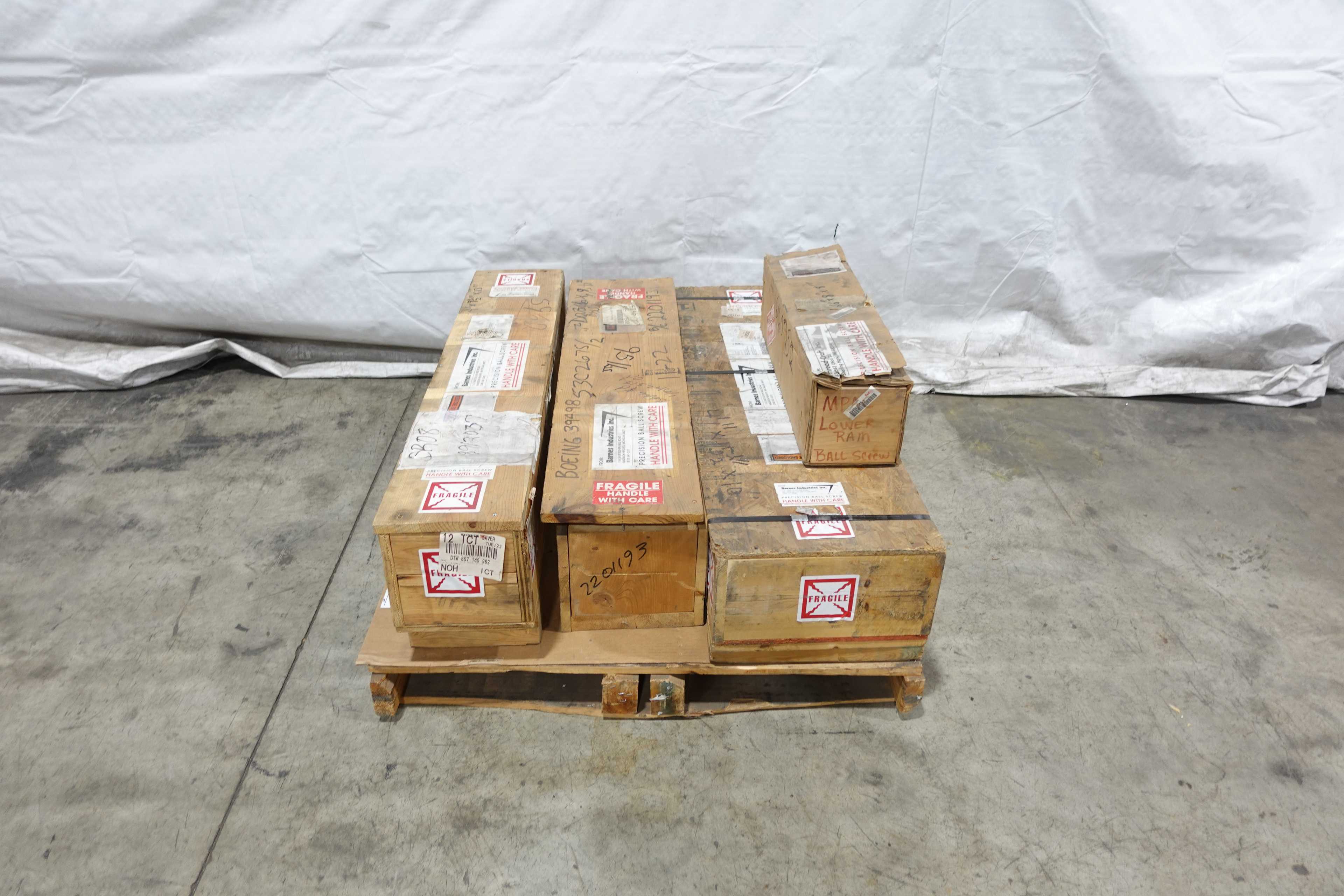 LOT OF 4 BARNES PRECISION BALL SCREW ASSEMBLIES - LINEAR MOTION
