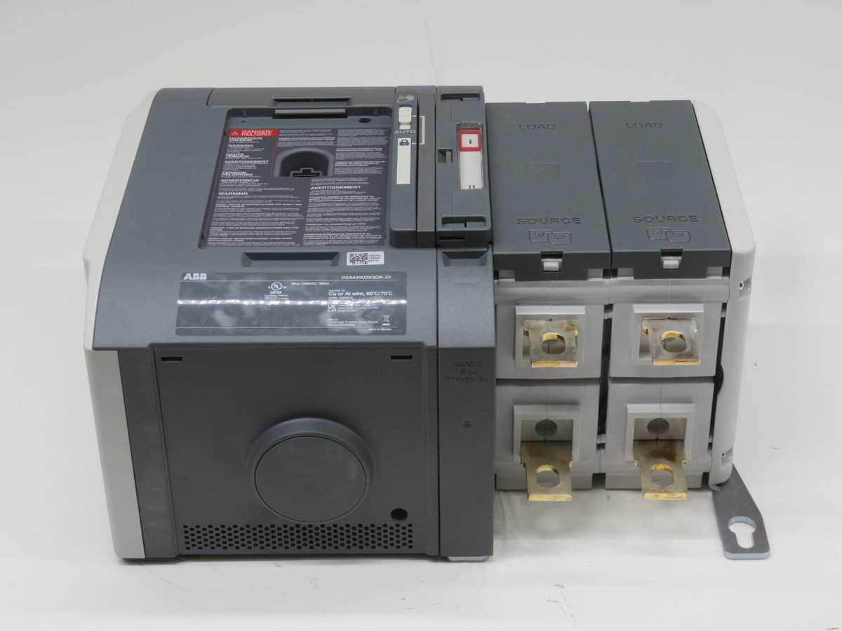 ABB OXA400U2X3QB-ZE ATS, 400 AMP CURRENT, 3 POLE, NEMA 3R ENCLOSURE, 600V AC VOLTAGE - AUTOMATIC TRANSFER SWITCH
